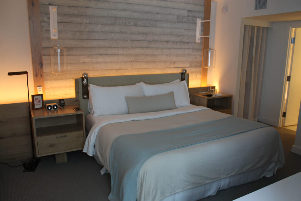 Bedroom of our suite at 1 Hotel South Beach