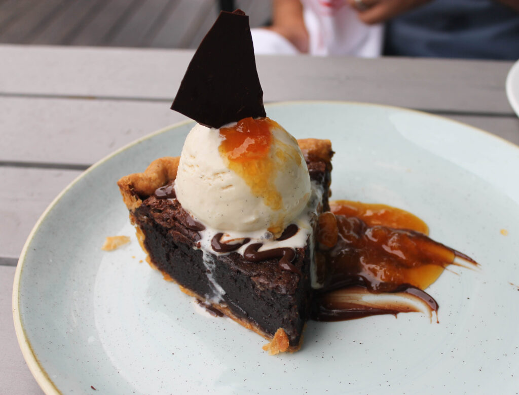 Chocolate chess pie at Yardbird in Miami