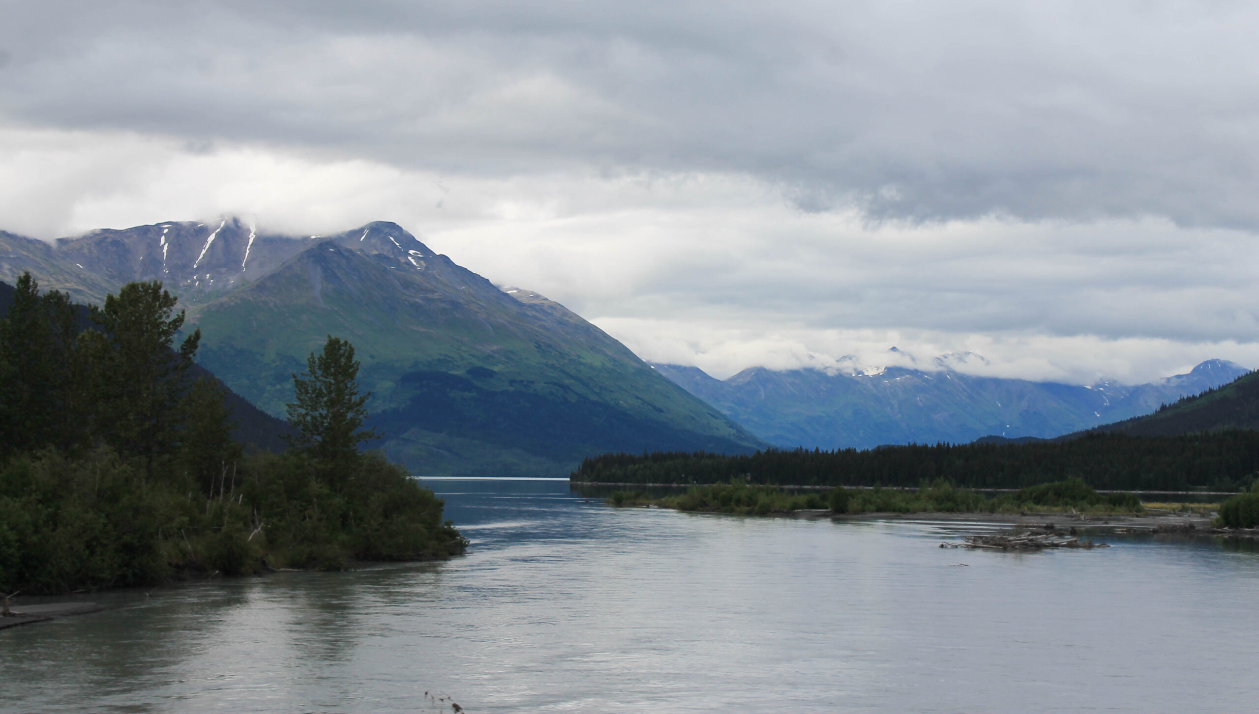 Scenic vistas on the drive from Denali to Seward, Alaska