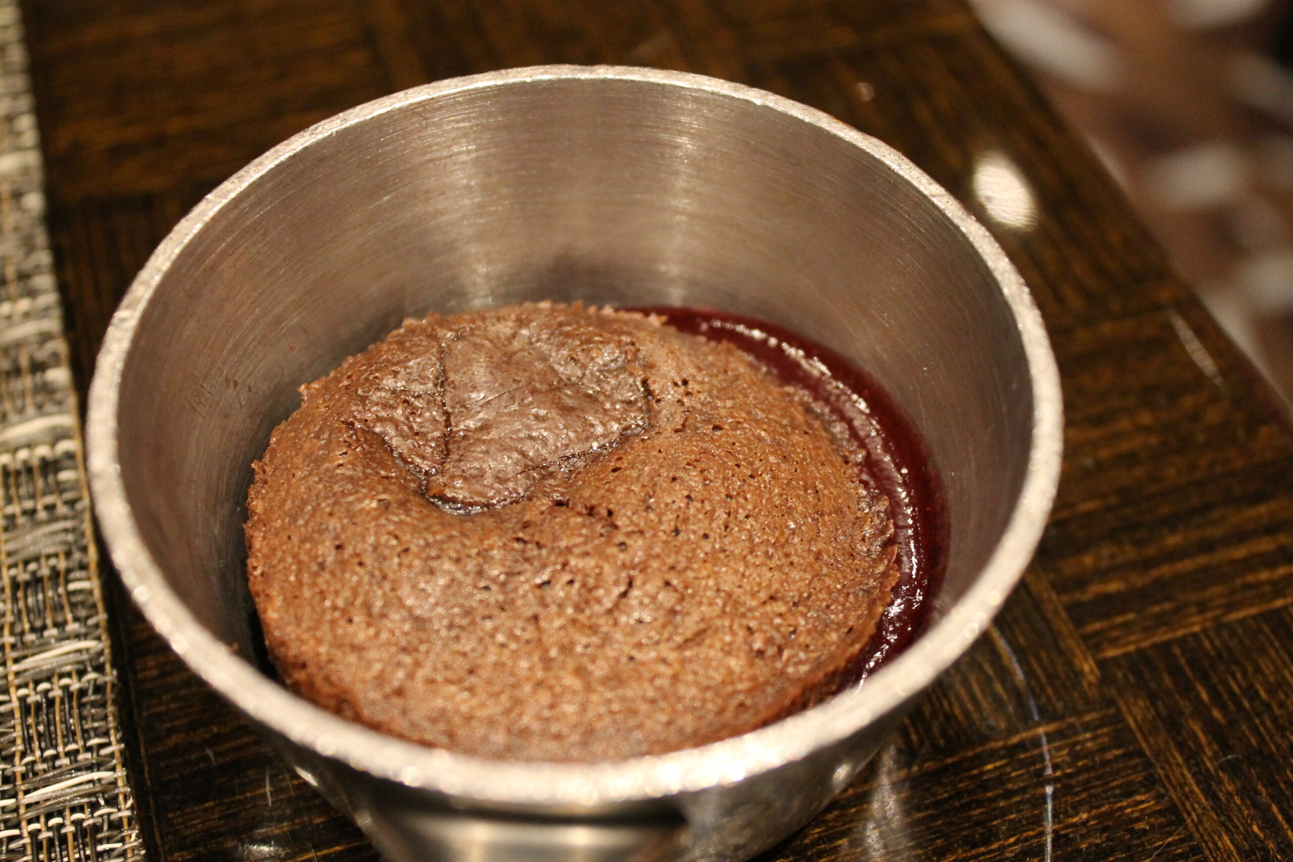 A molten lava cake from the Wicked Spoon buffet in Las Vegas