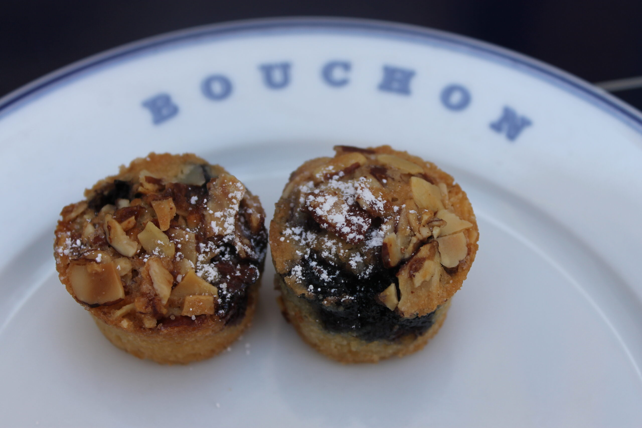 Complimentary blueberry mini-muffins as a Mother's Day treat at Bouchon 