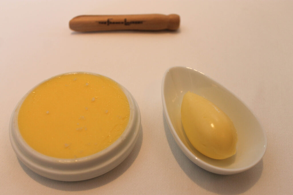 Butter at The French Laundry with a TFL clothespin in the background