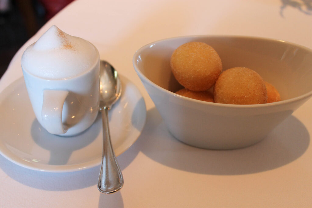Thomas Kellar's signature "coffee and donuts" dish at The French Laundry