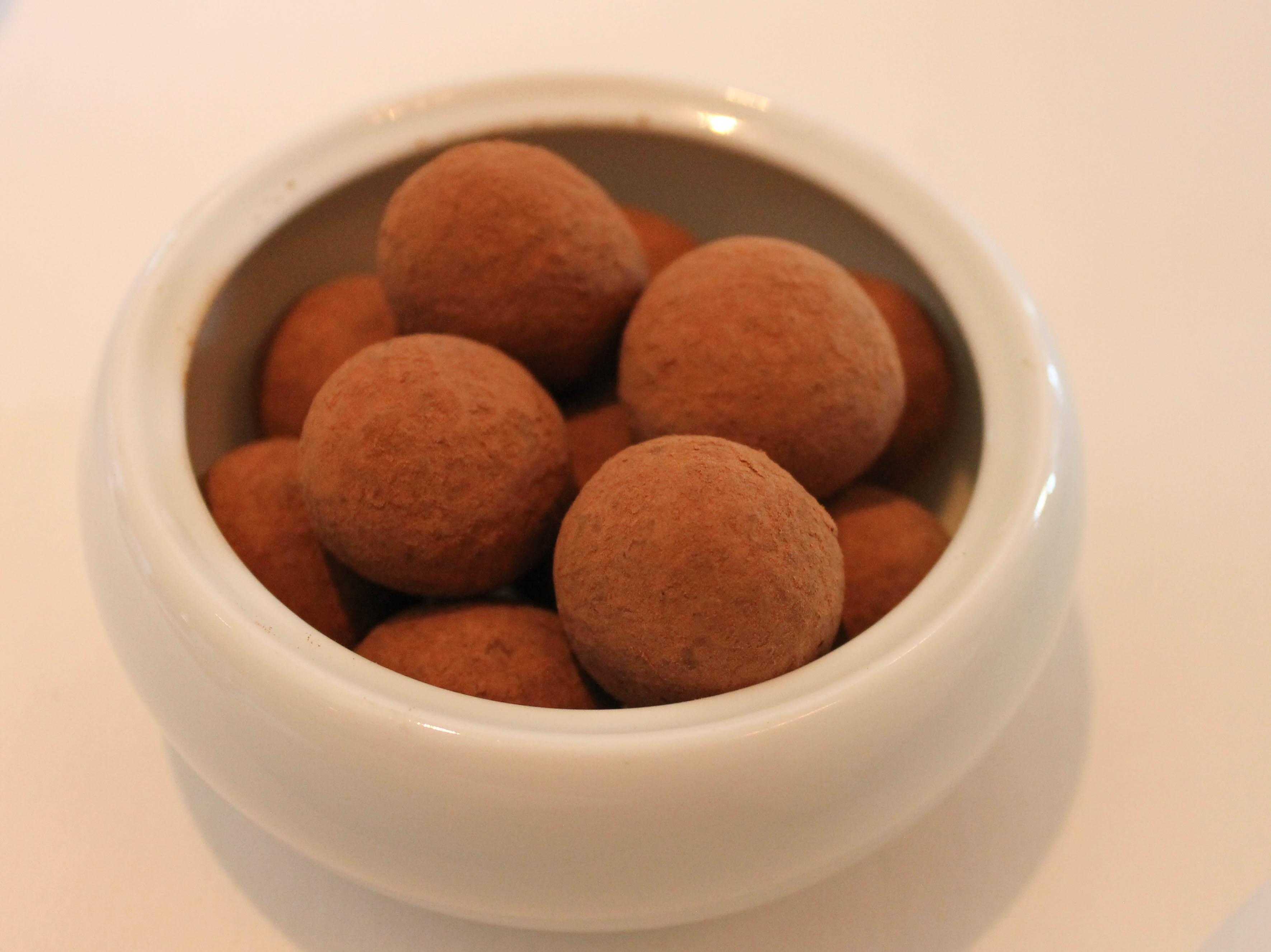 Chocolate truffles at The French Laundry