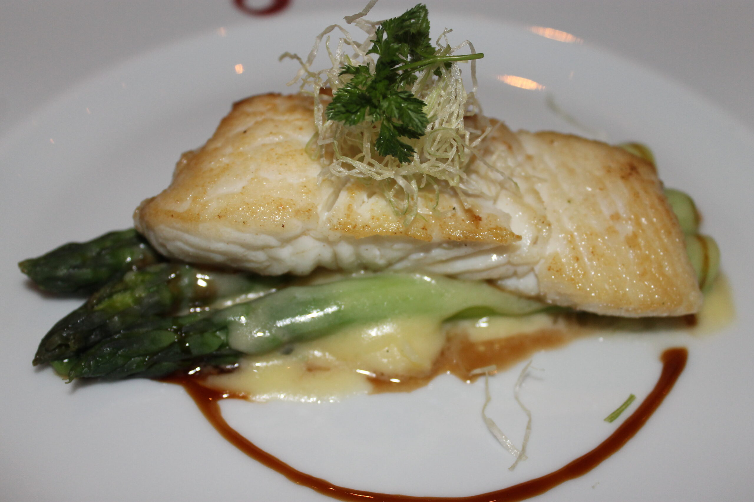 Halibut at Picasso restaurant in Las Vegas