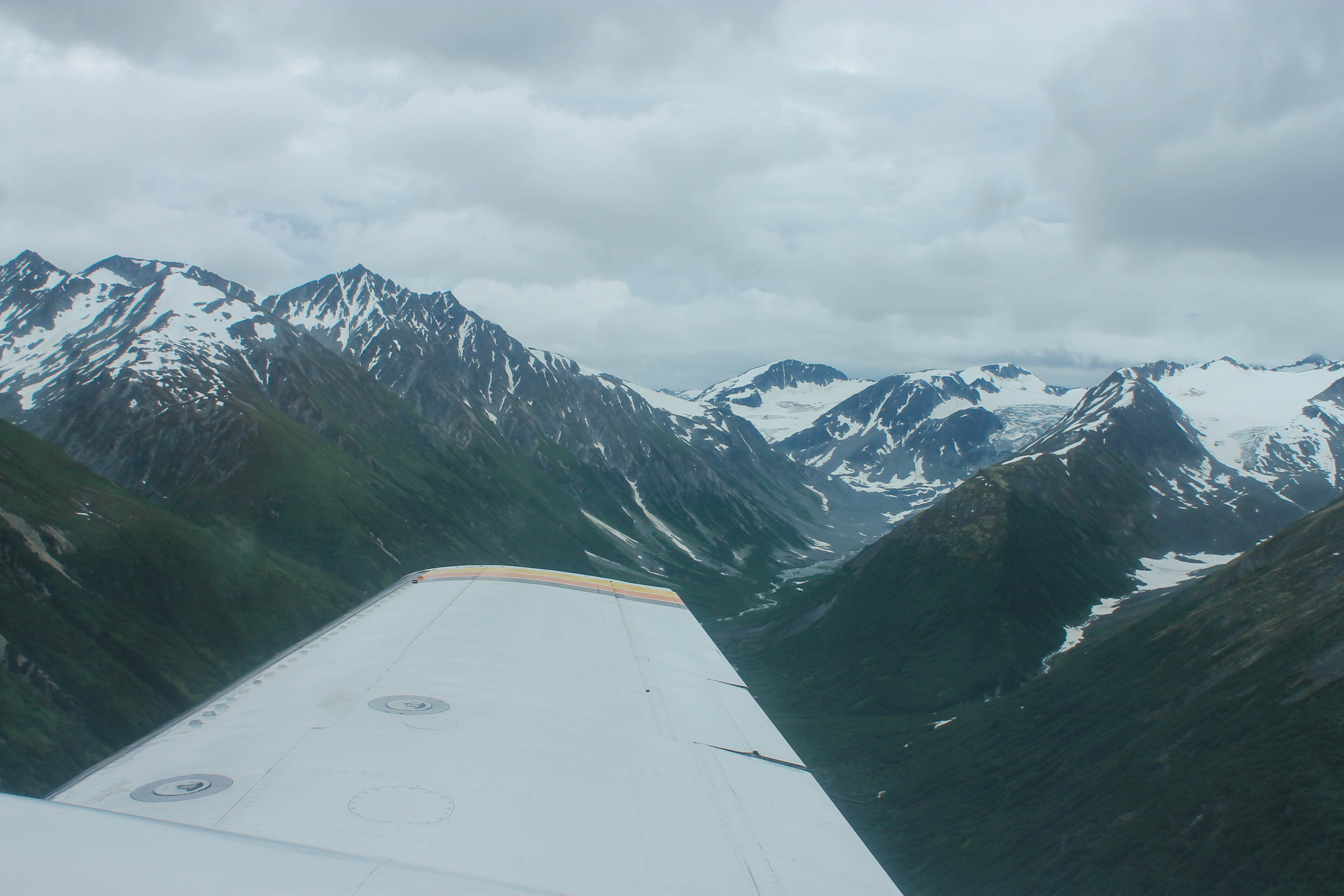 Views of Lake Clark National Park from the plane home