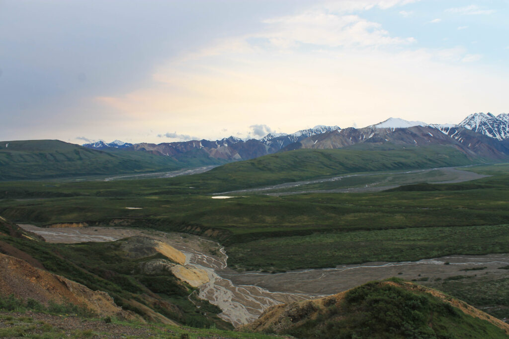 Sweeping landscape views from Denali National Park's Polychrome Overlook