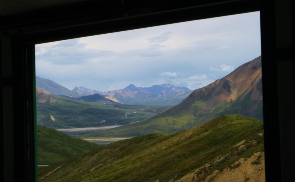 Views out the bus window on the ride back out of Denali National Park