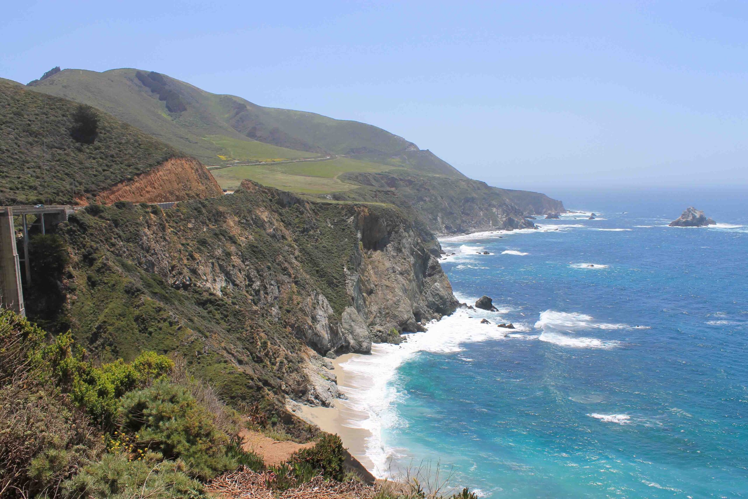 Spectacular views of the California coast in Big Sur