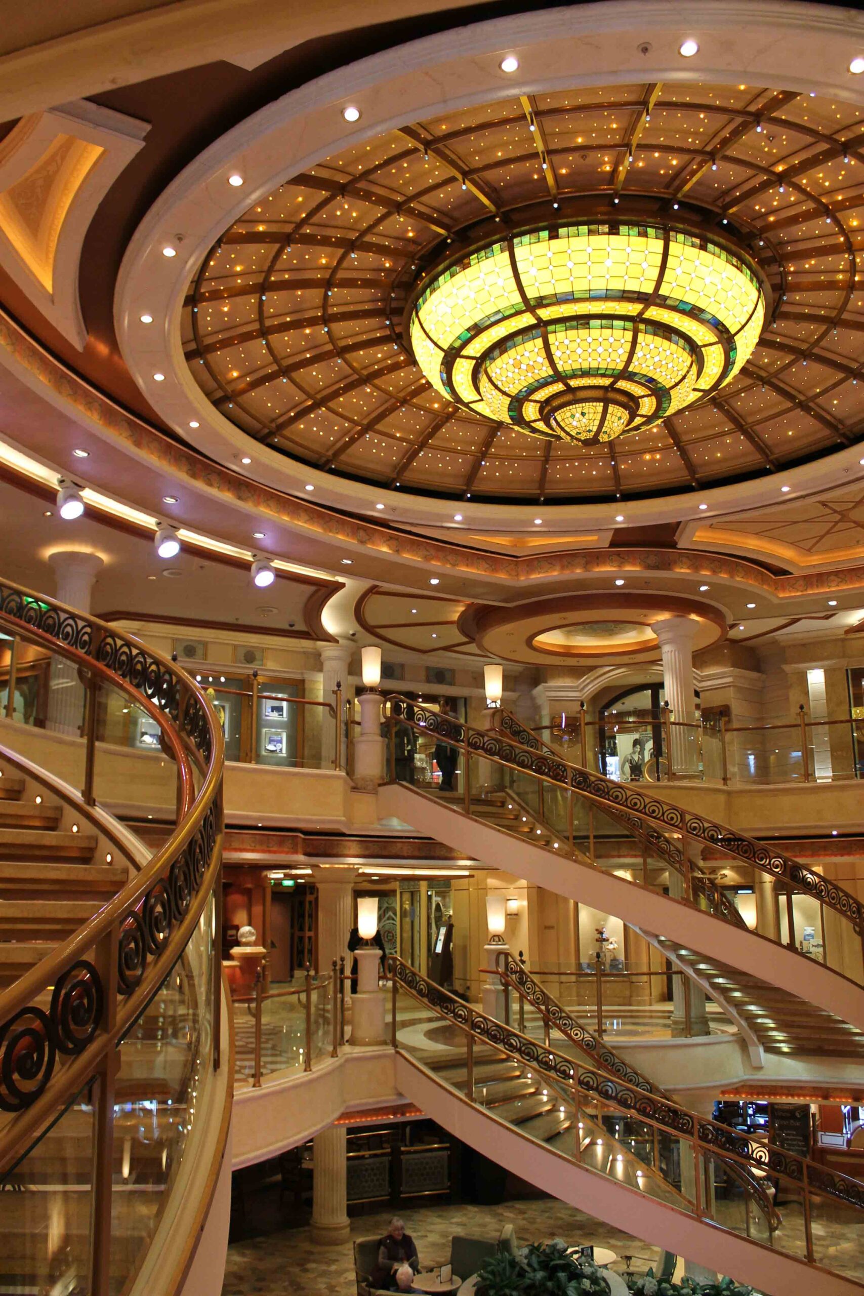 The main atrium on our cruise ship, the Crown Princess