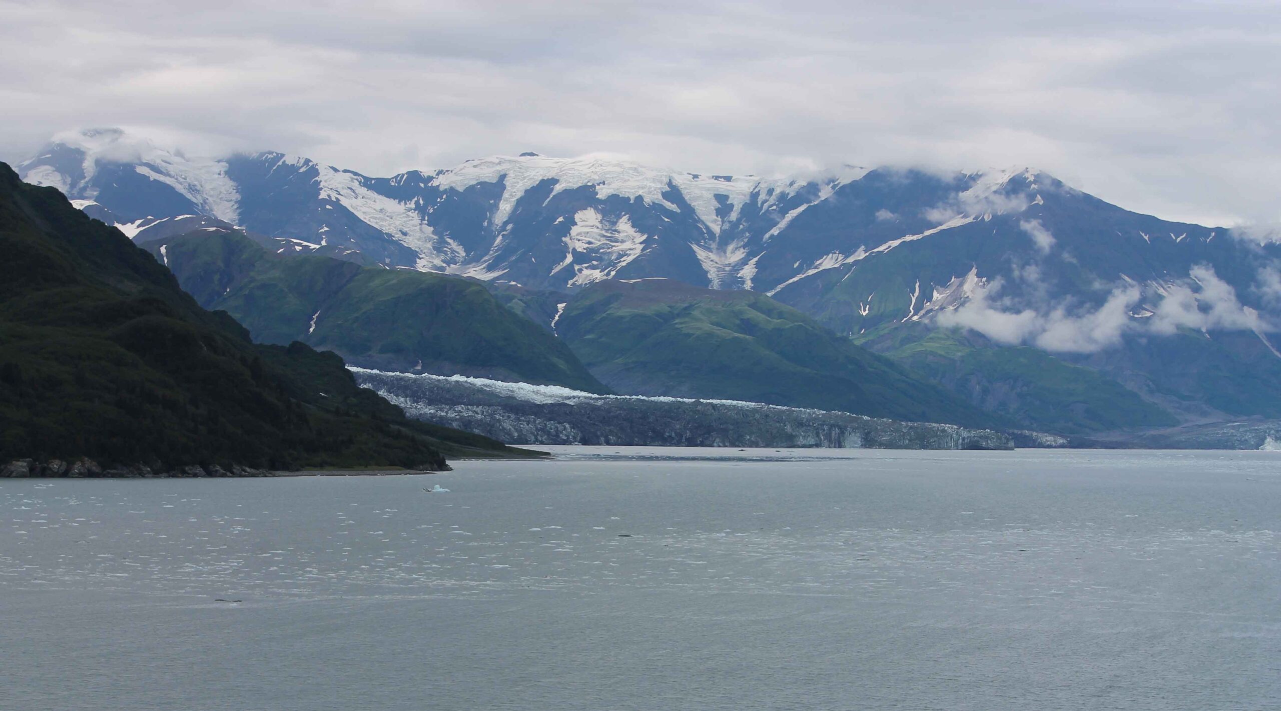 First views of Hubbard Glacier from our Princess cruise ship