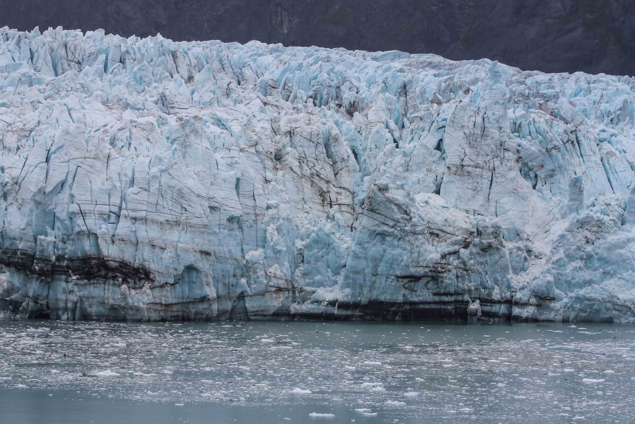 Close up of Glacier Bay National Park glaciers