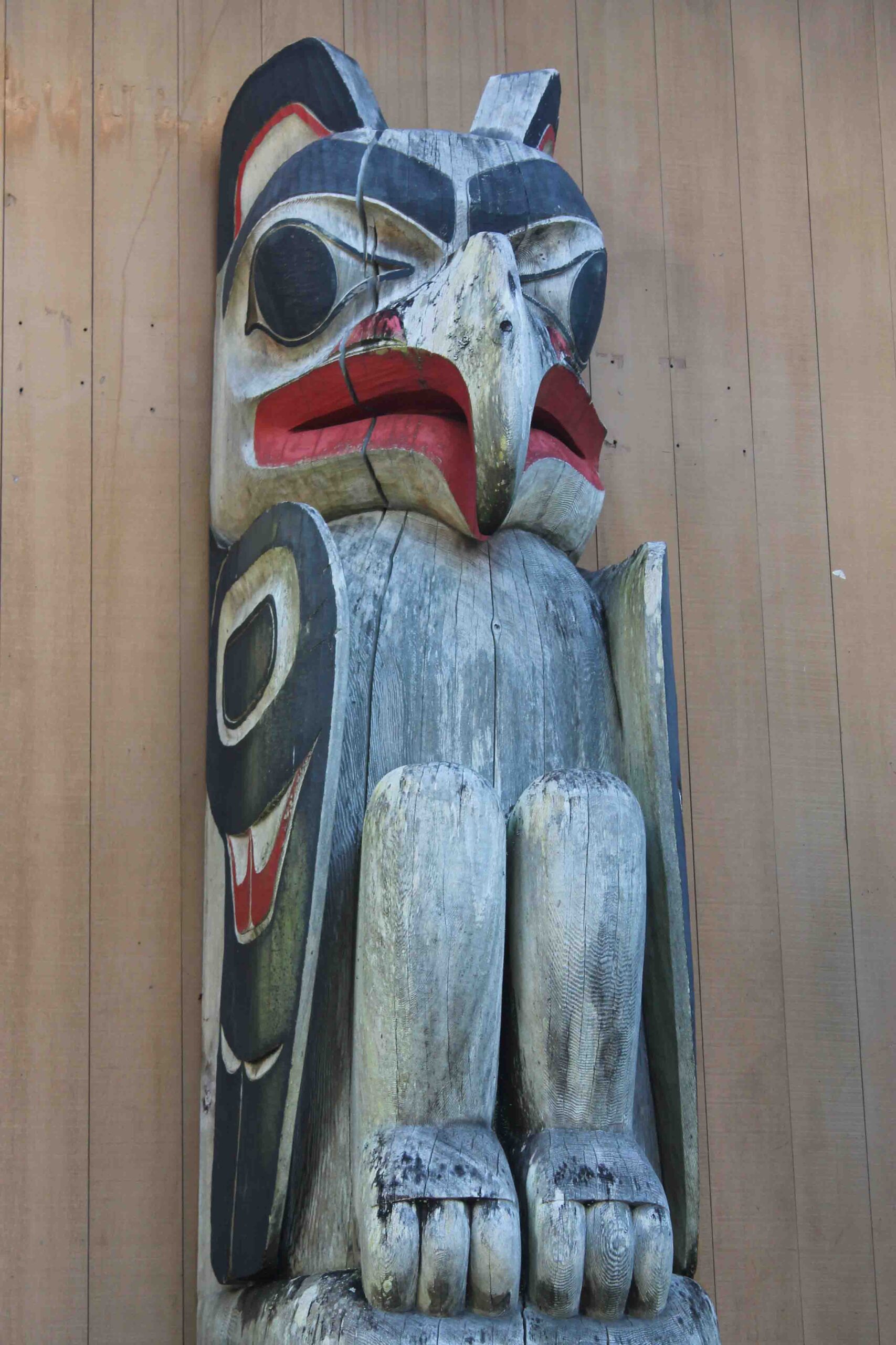 A totem pole in Ketchikan