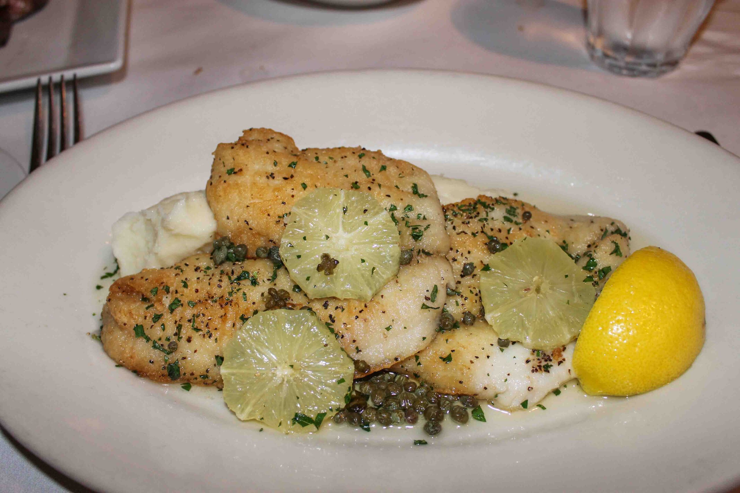 Sole meuniere at Bistro Jeanty in Napa