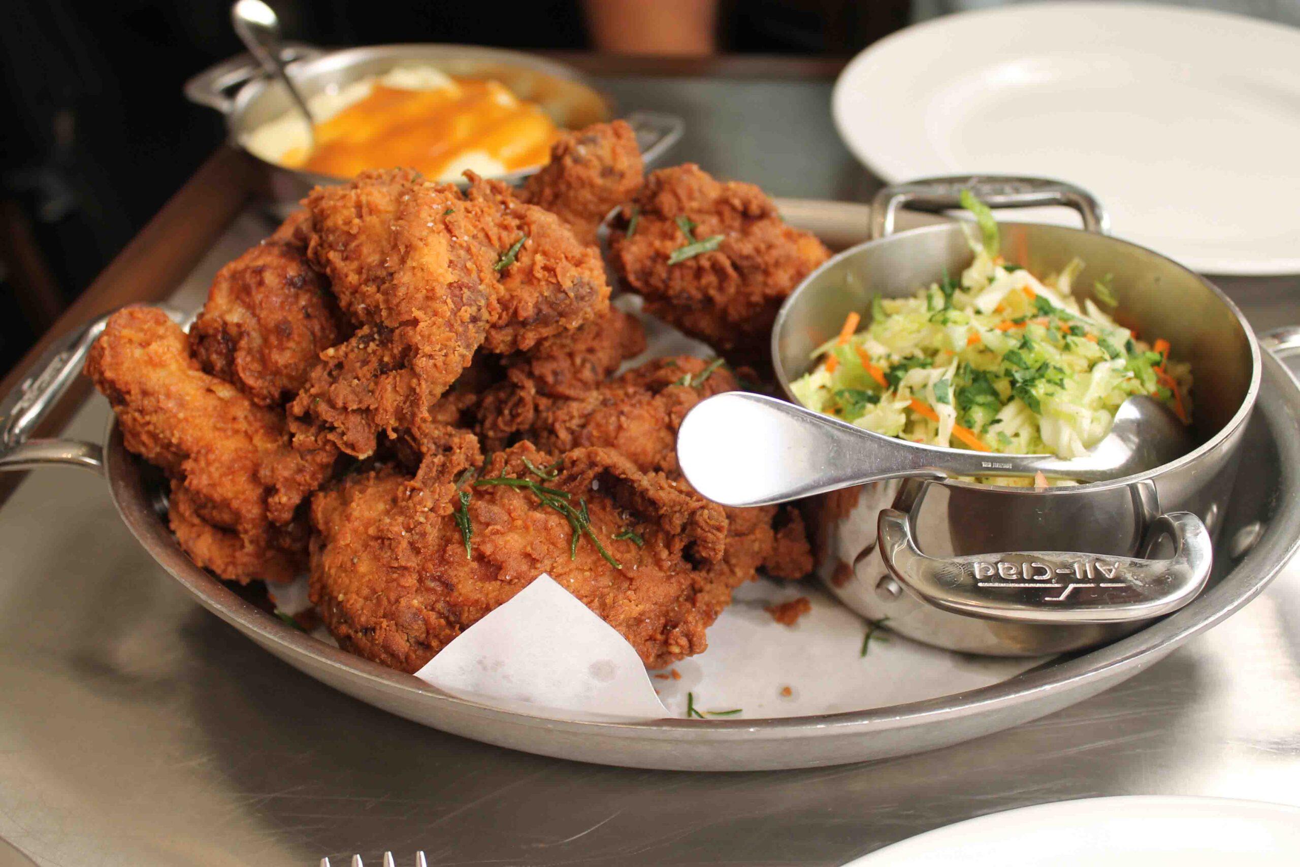 Fried chicken at Ad Hoc in Napa Valley