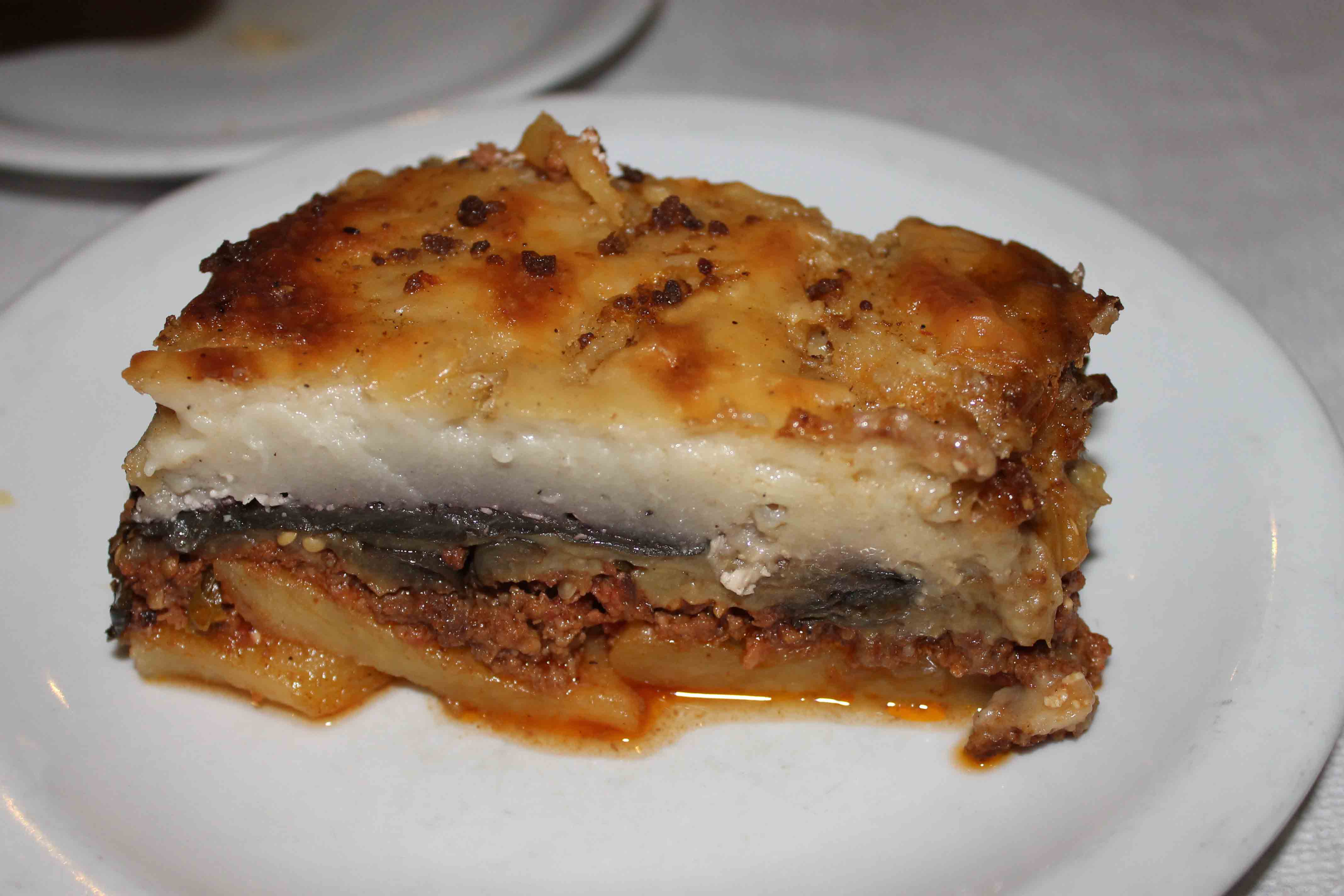 Moussaka (eggplant casserole) in Athens 