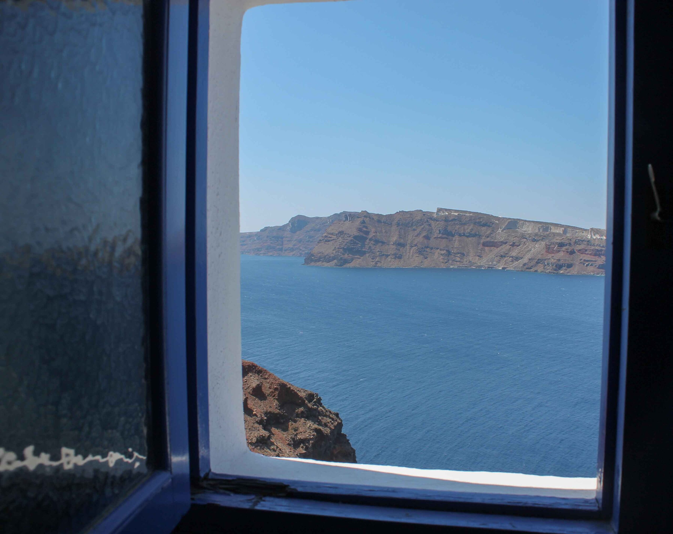 View from the window of our room at Esperas Santorini Hotel