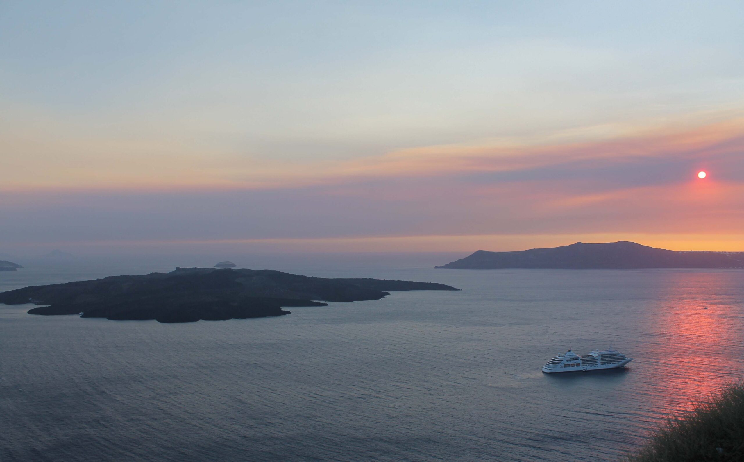 Sunset from Fira, Santorini, Greece