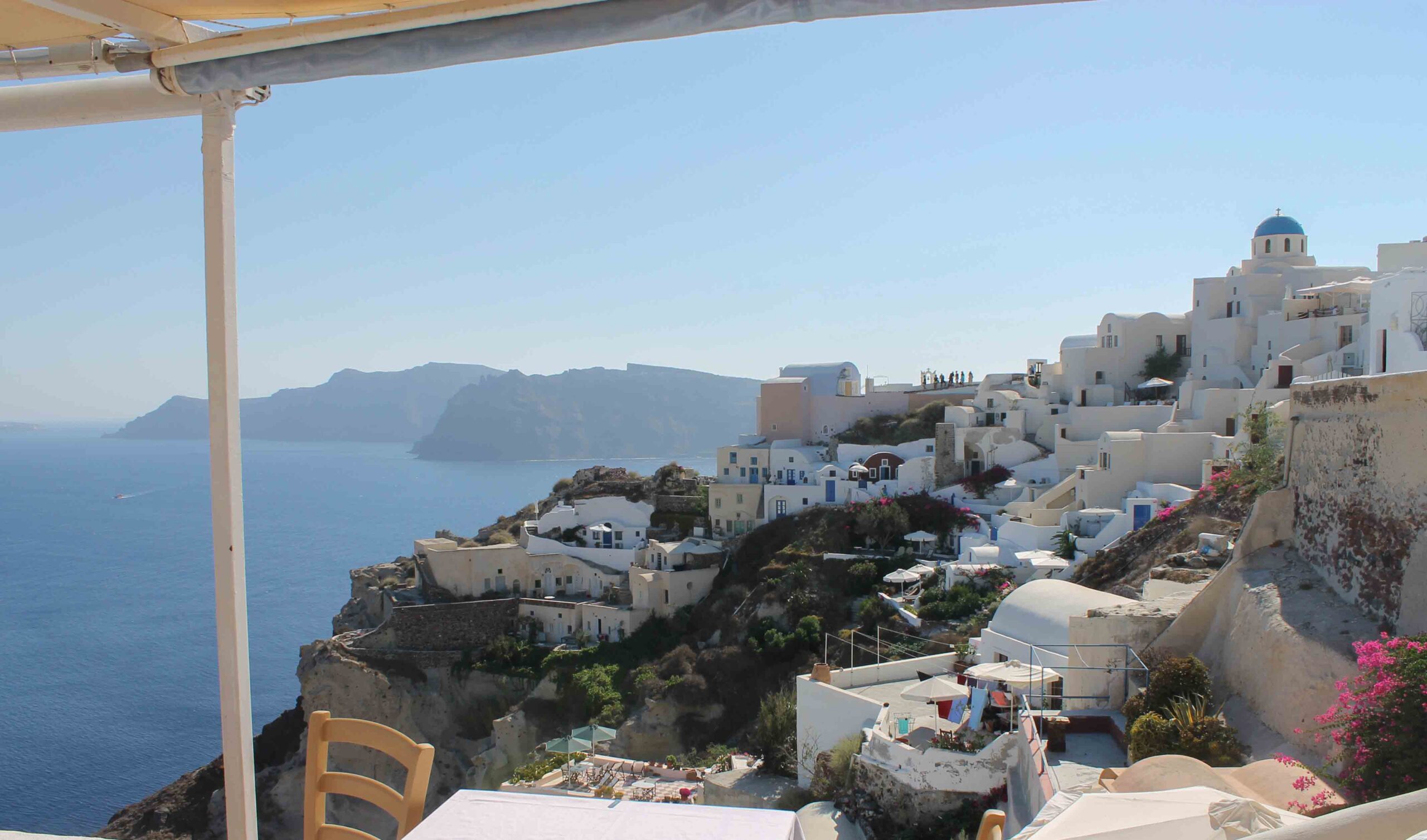 Views from dinner in Oia, Santorini