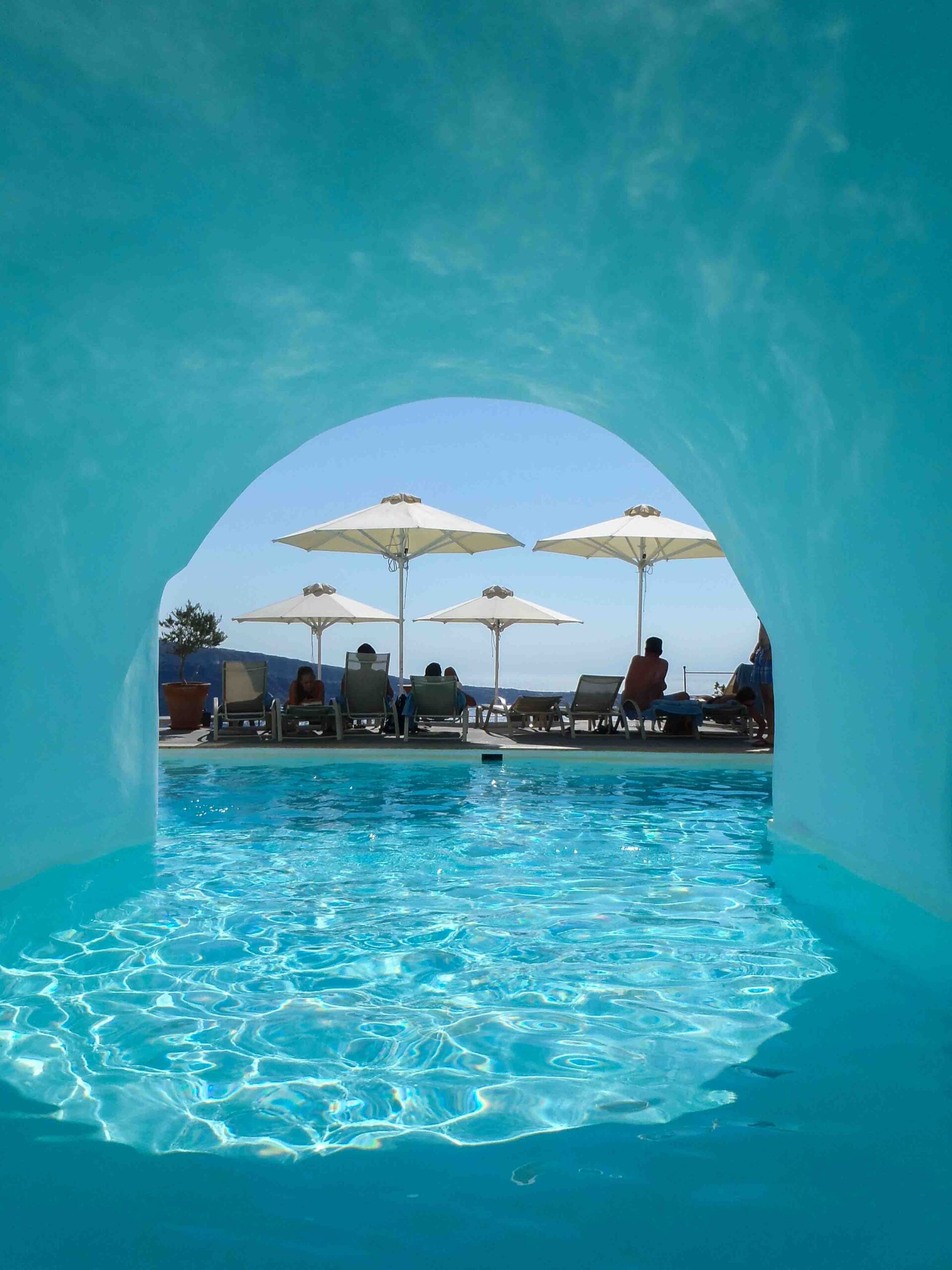 Cave pool, Esperas Hotel, Oia, Santorini, Greece