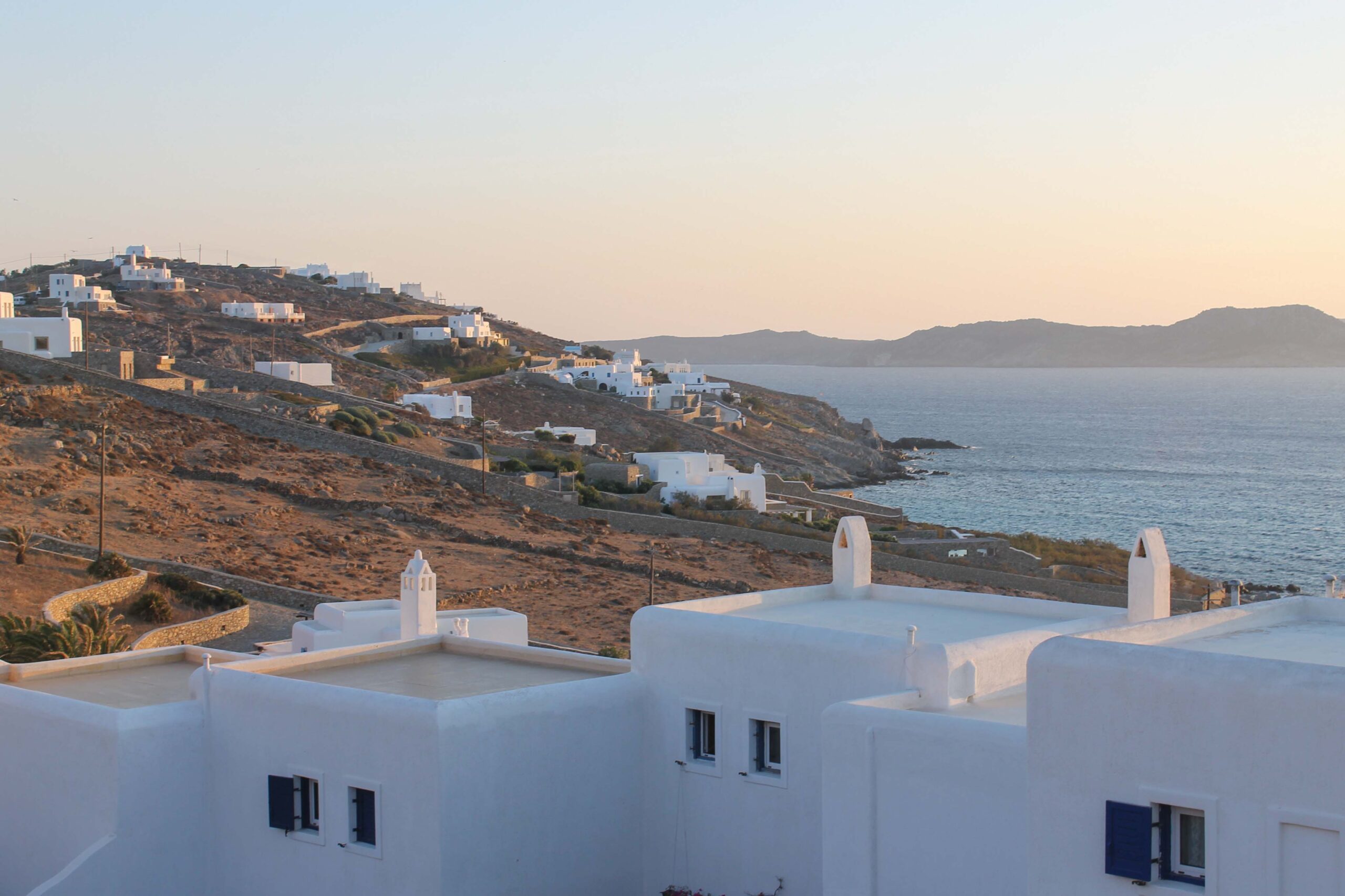 Sunset in Mykonos countryside