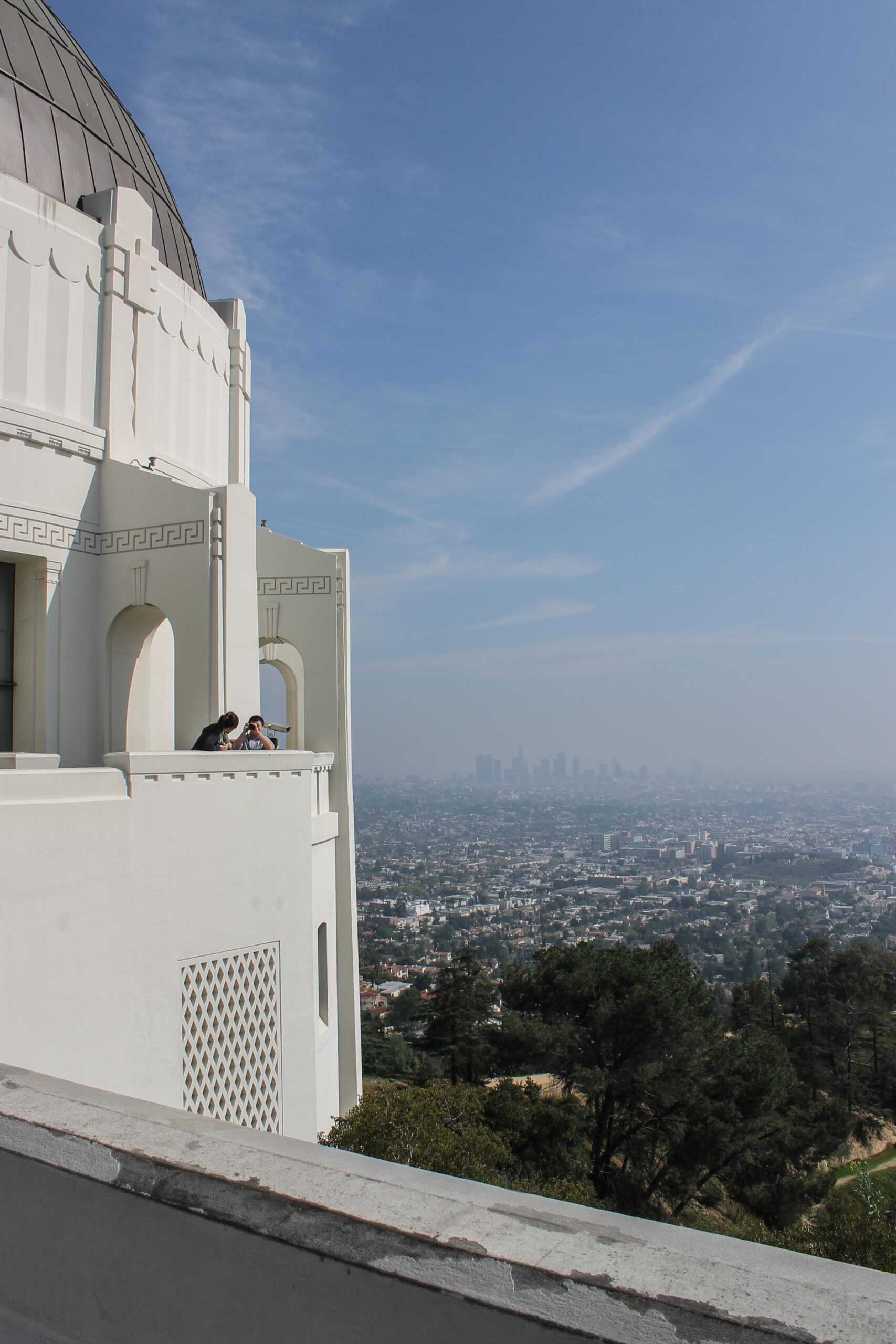 Griffith Park Observatory with downtown LA in the distance