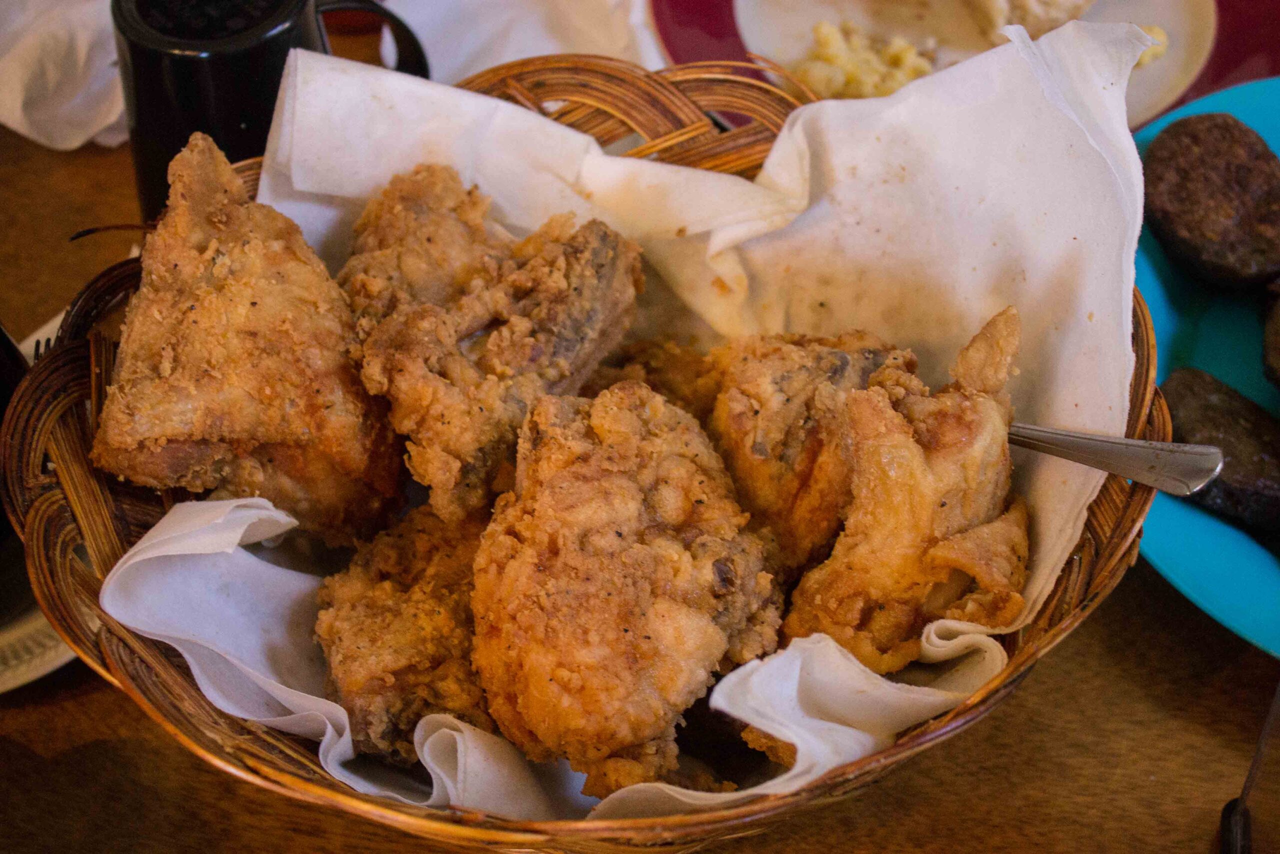 Excellent fried chicken at Monell's in Nashville