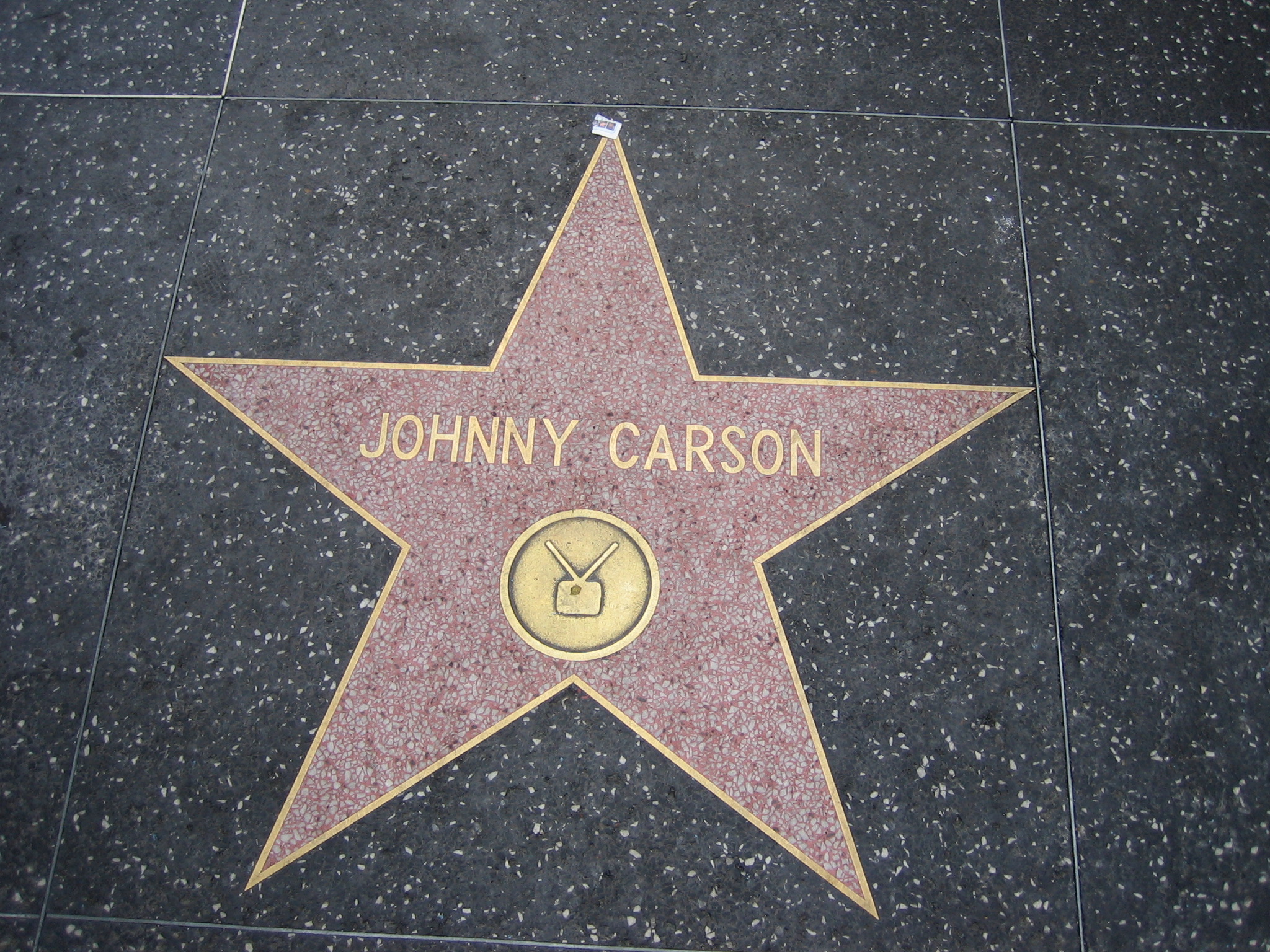 Johnny Carson's star on the Hollywood Walk of Fame