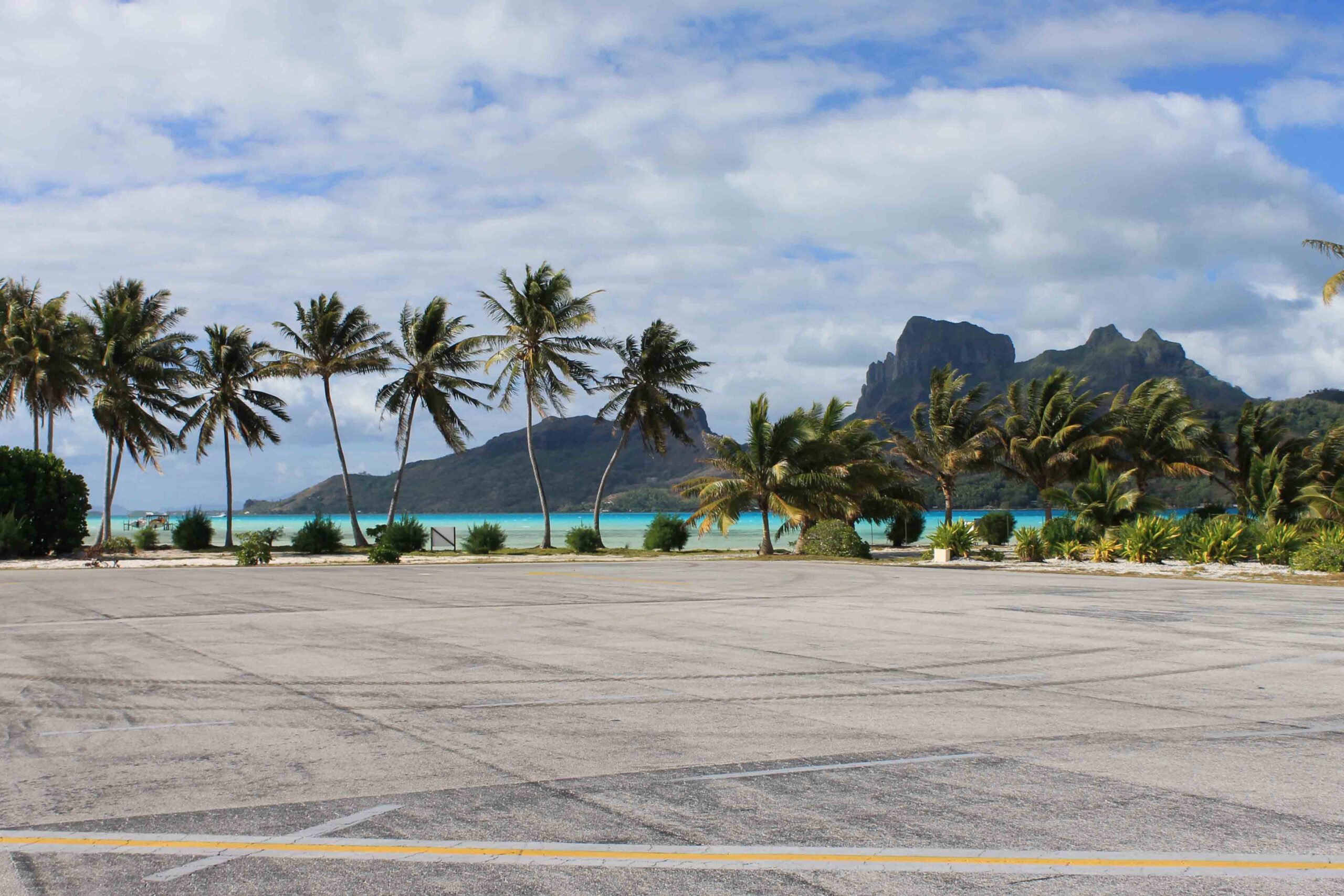 Runway at the Bora Bora airport