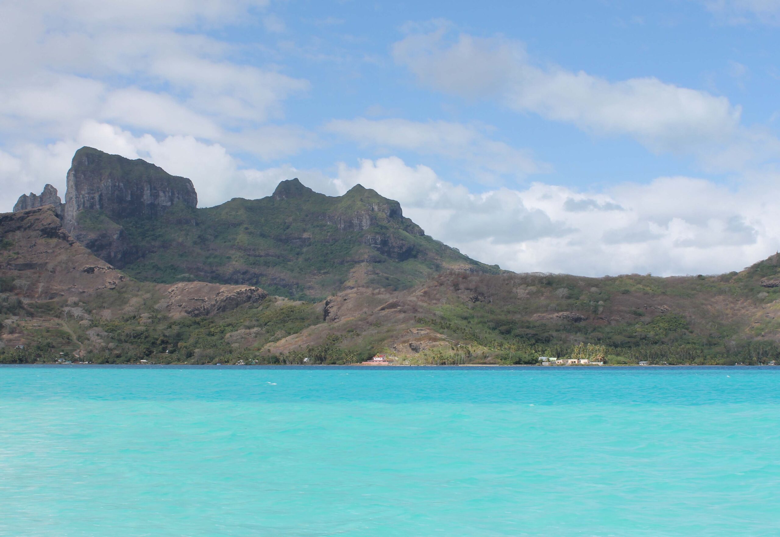 Views of Bora Bora from the boat ride to the Westin