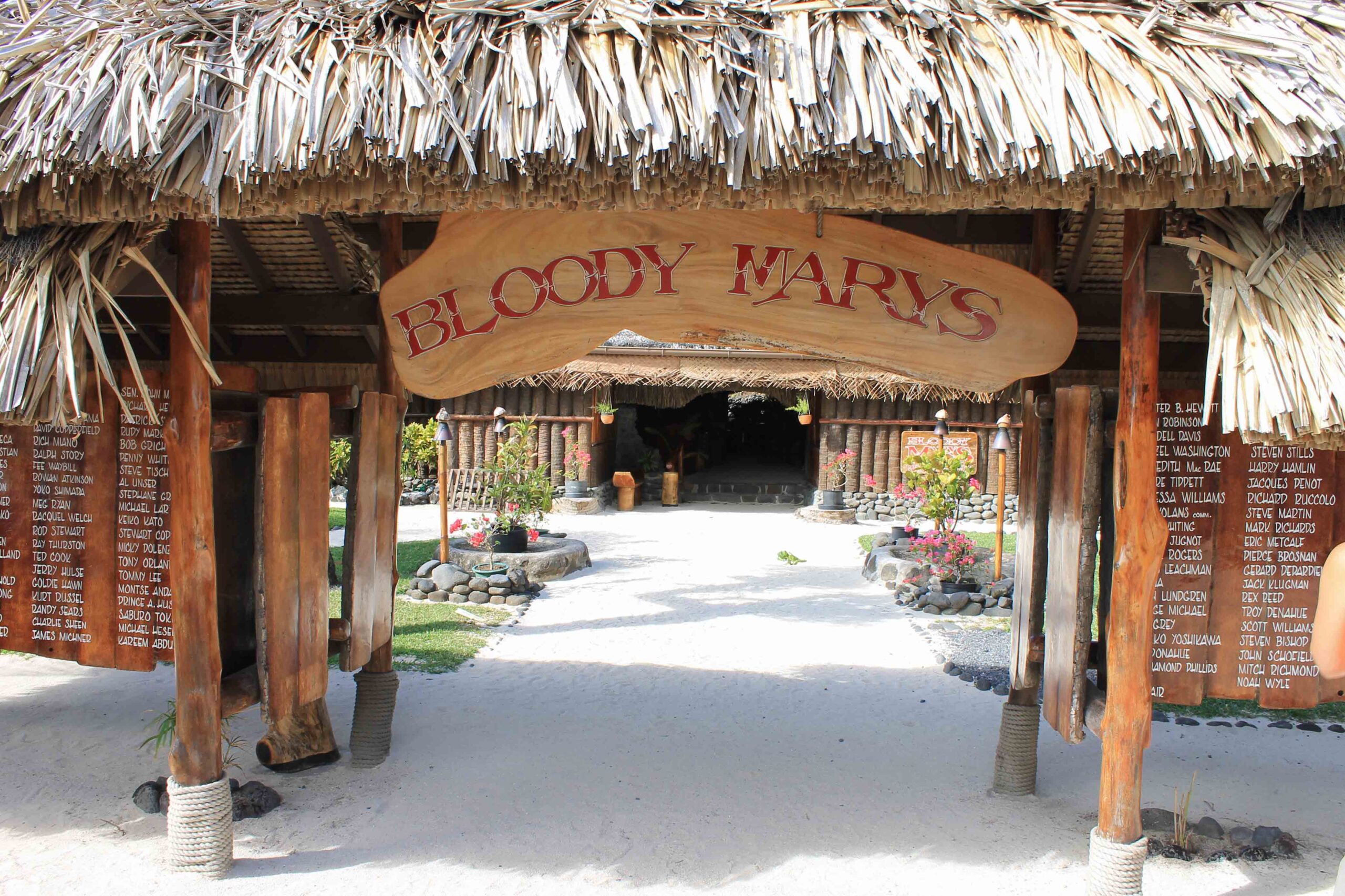 The entrance to Bloody Mary's, Bora Bora's most famous restaurant