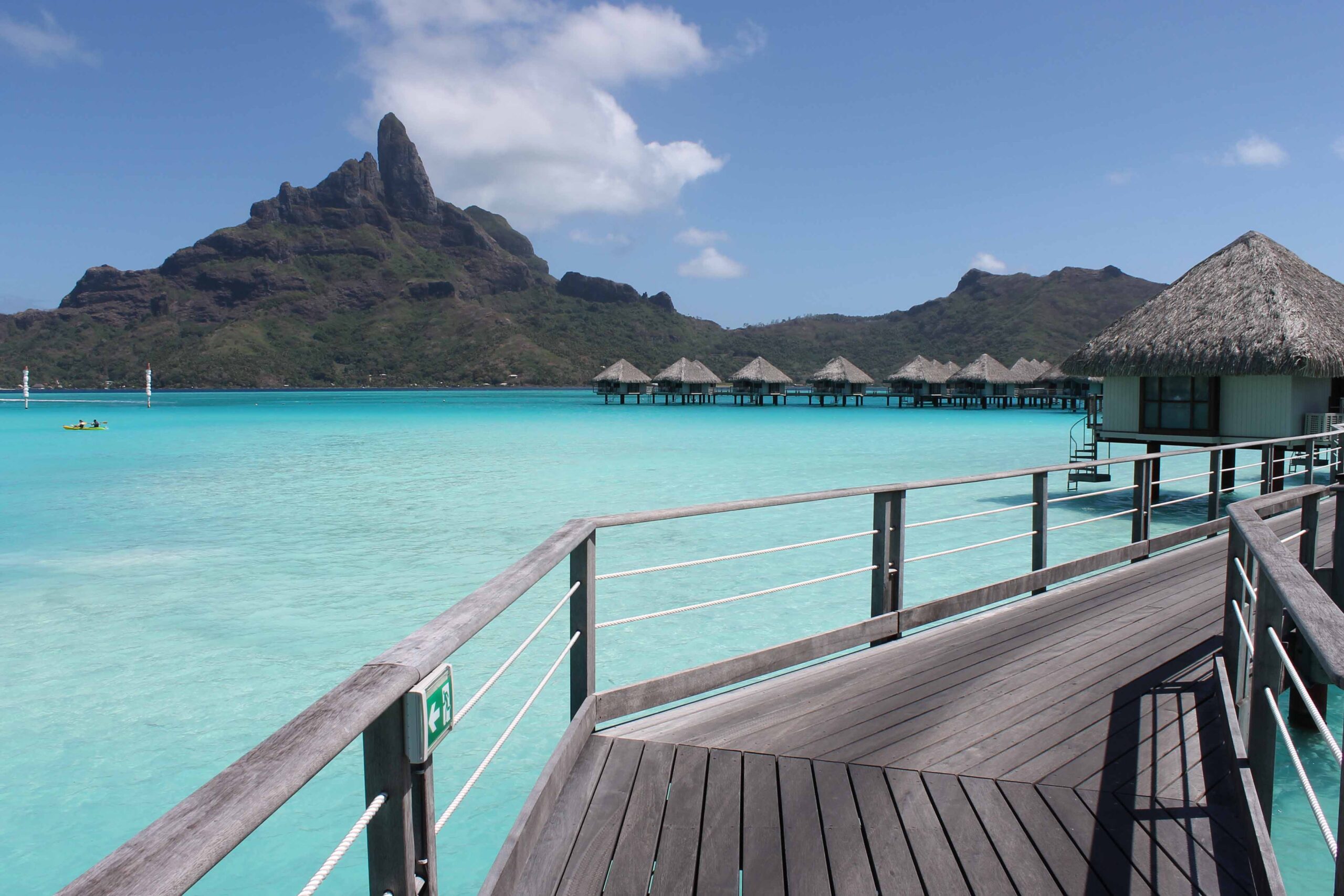 Path to overwater bungalows at the Westin Bora Bora