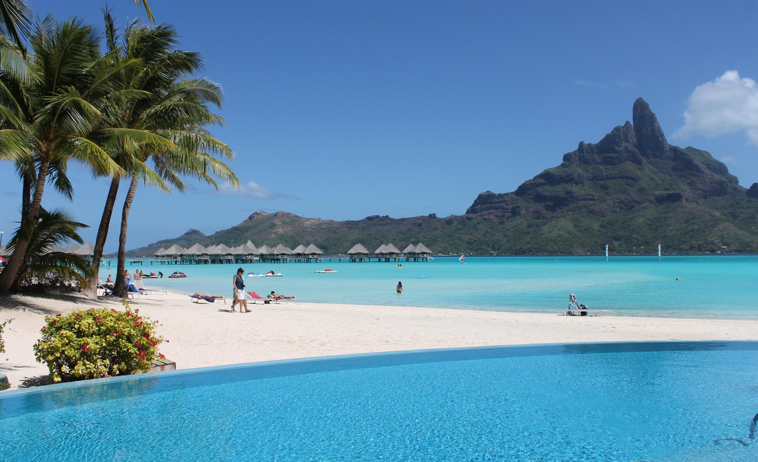 Pool area at Westin Bora Bora