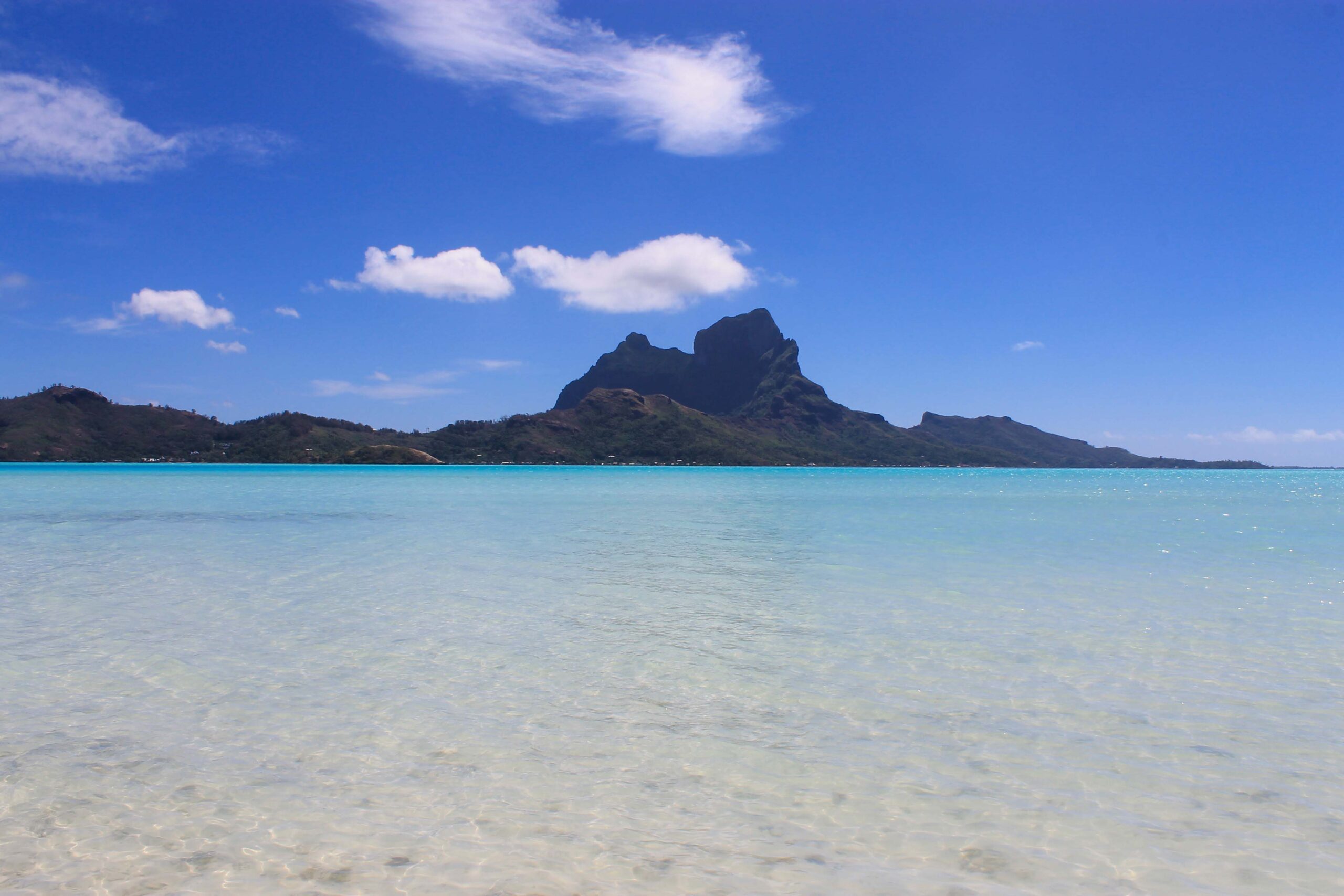 Views of Bora Bora from our picnic lunch on the motu