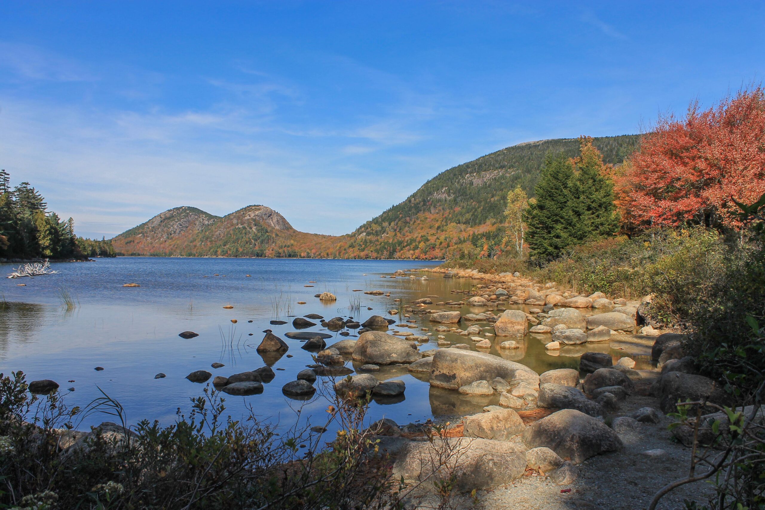 Jordan Pond in the fall