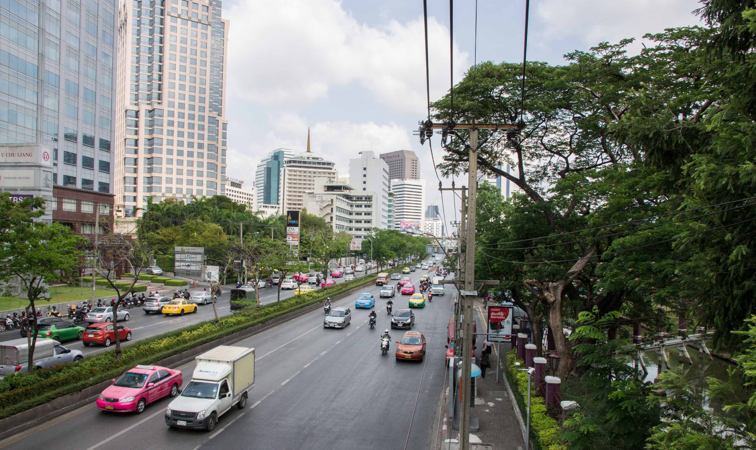 Colorful cars in Bangkok