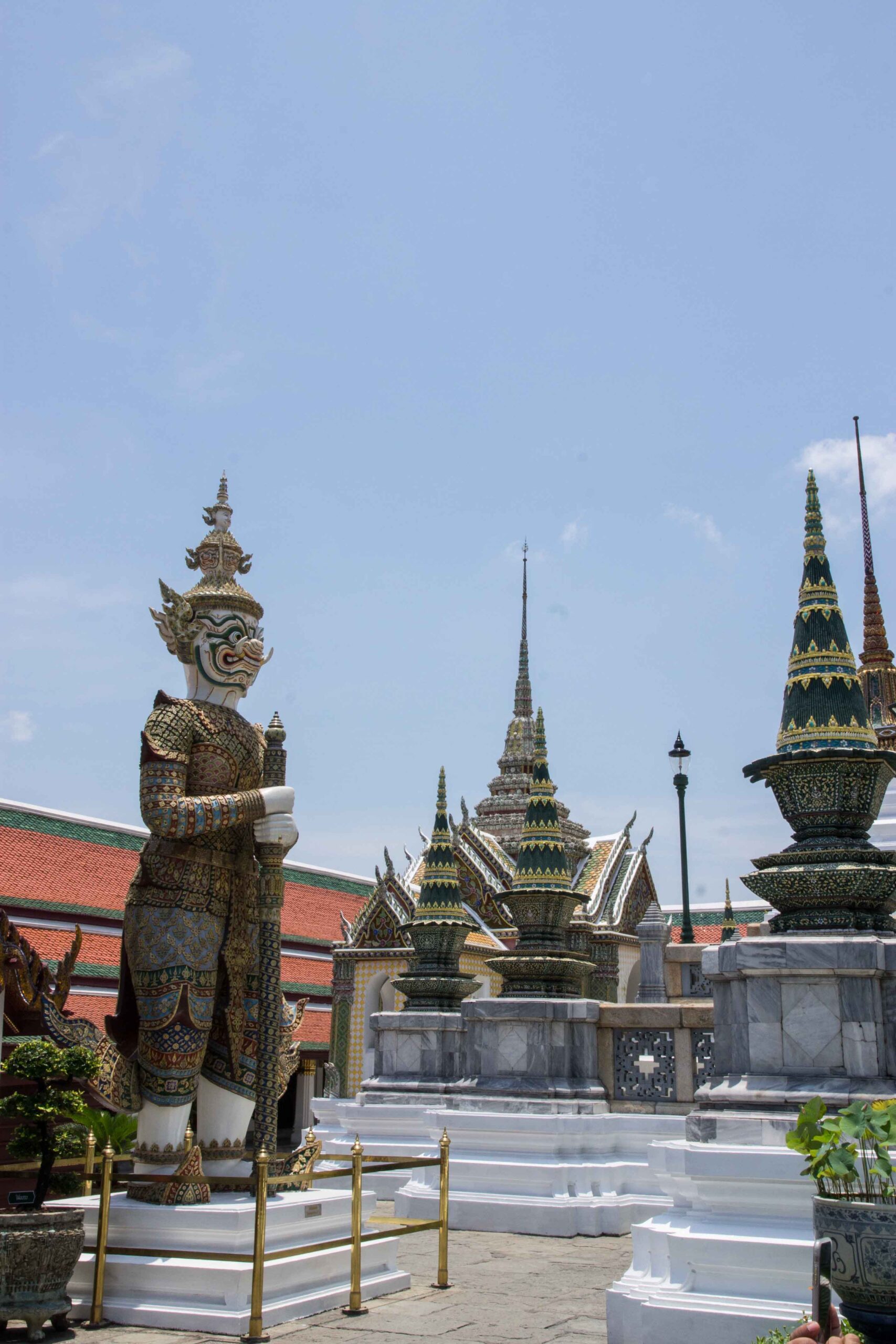 Yakshas warding off evil spirits at Wat Phra Kaew