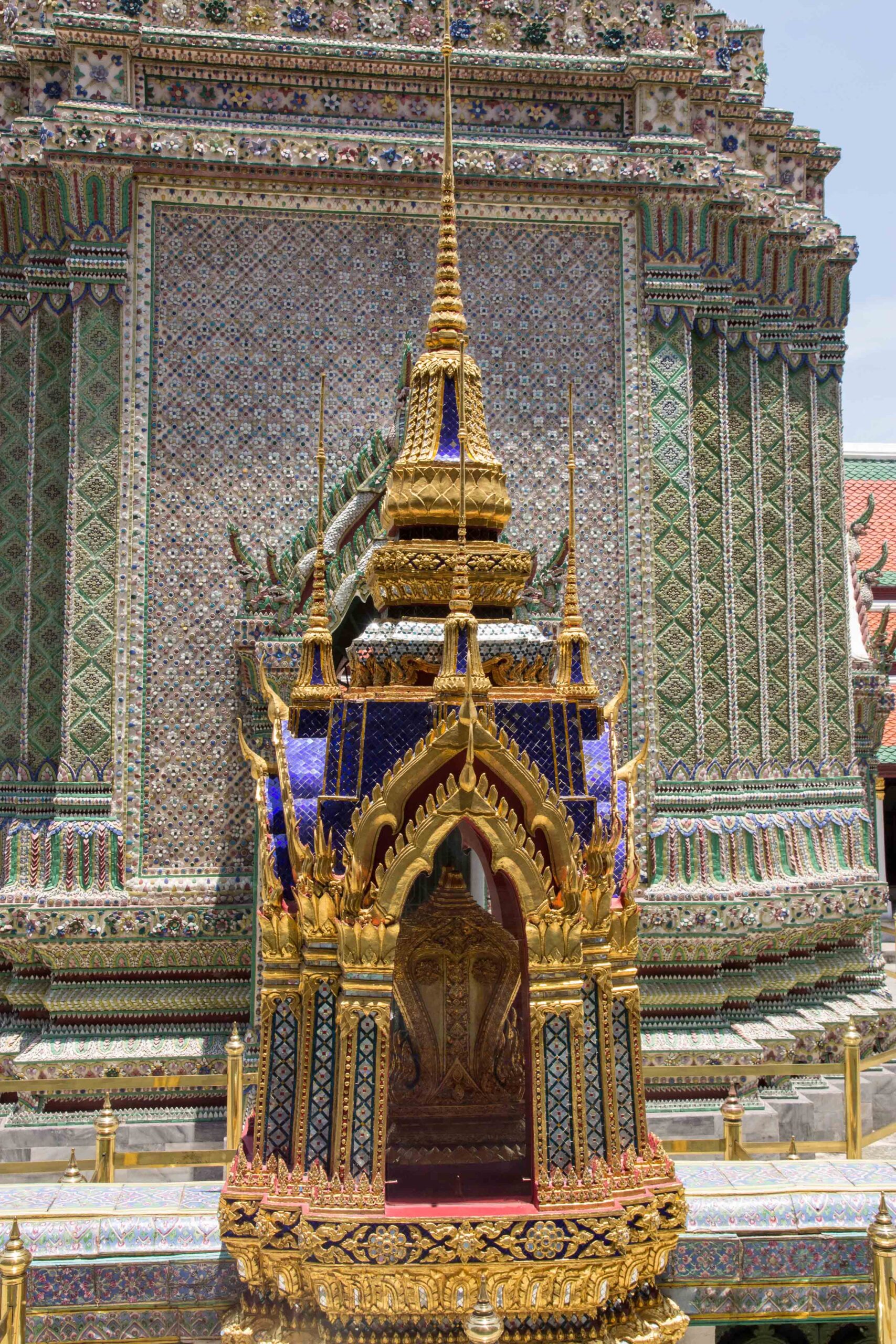 Intricate gold details at Wat Phra Kaew