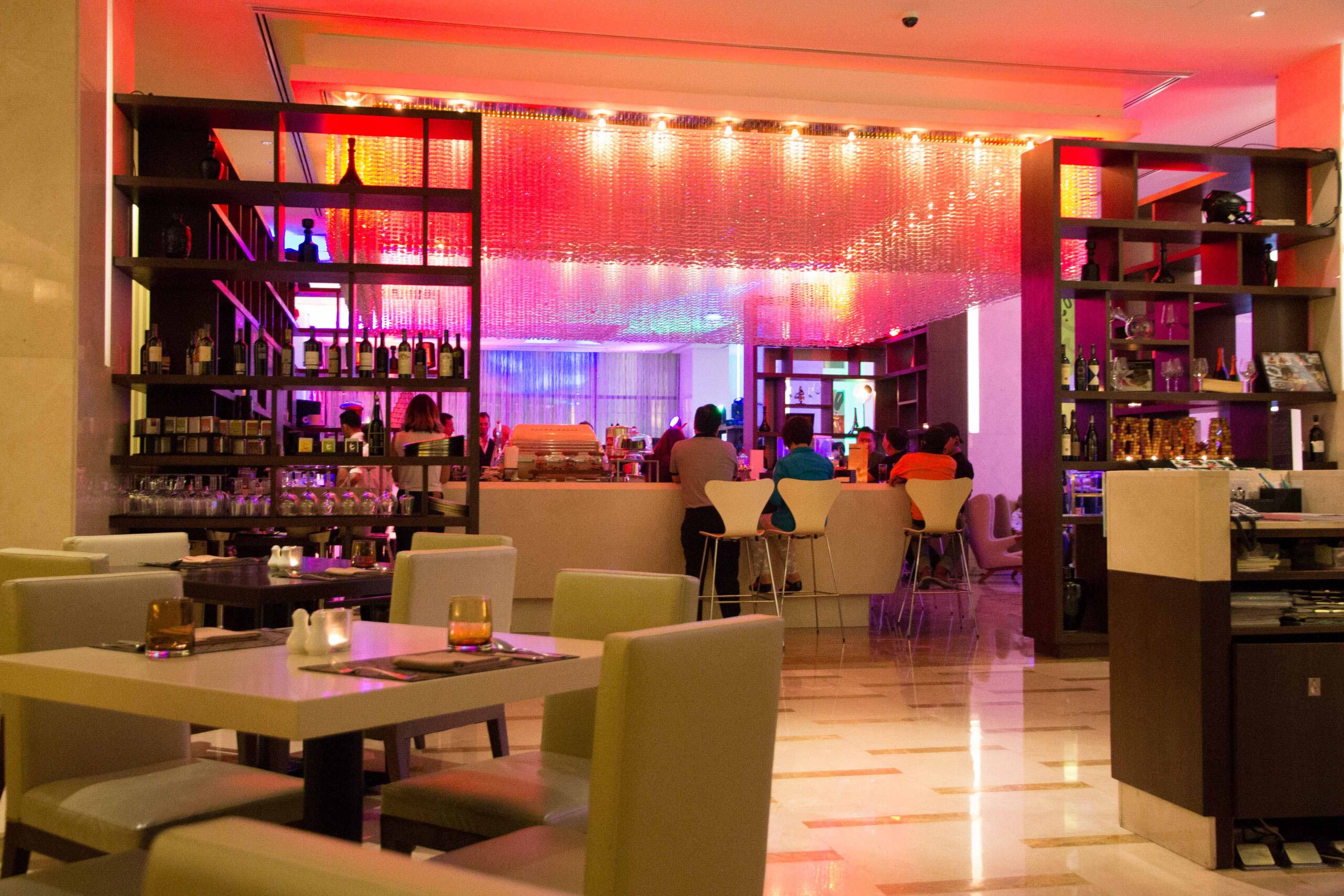Bar area at the Chiang Mai Marriott