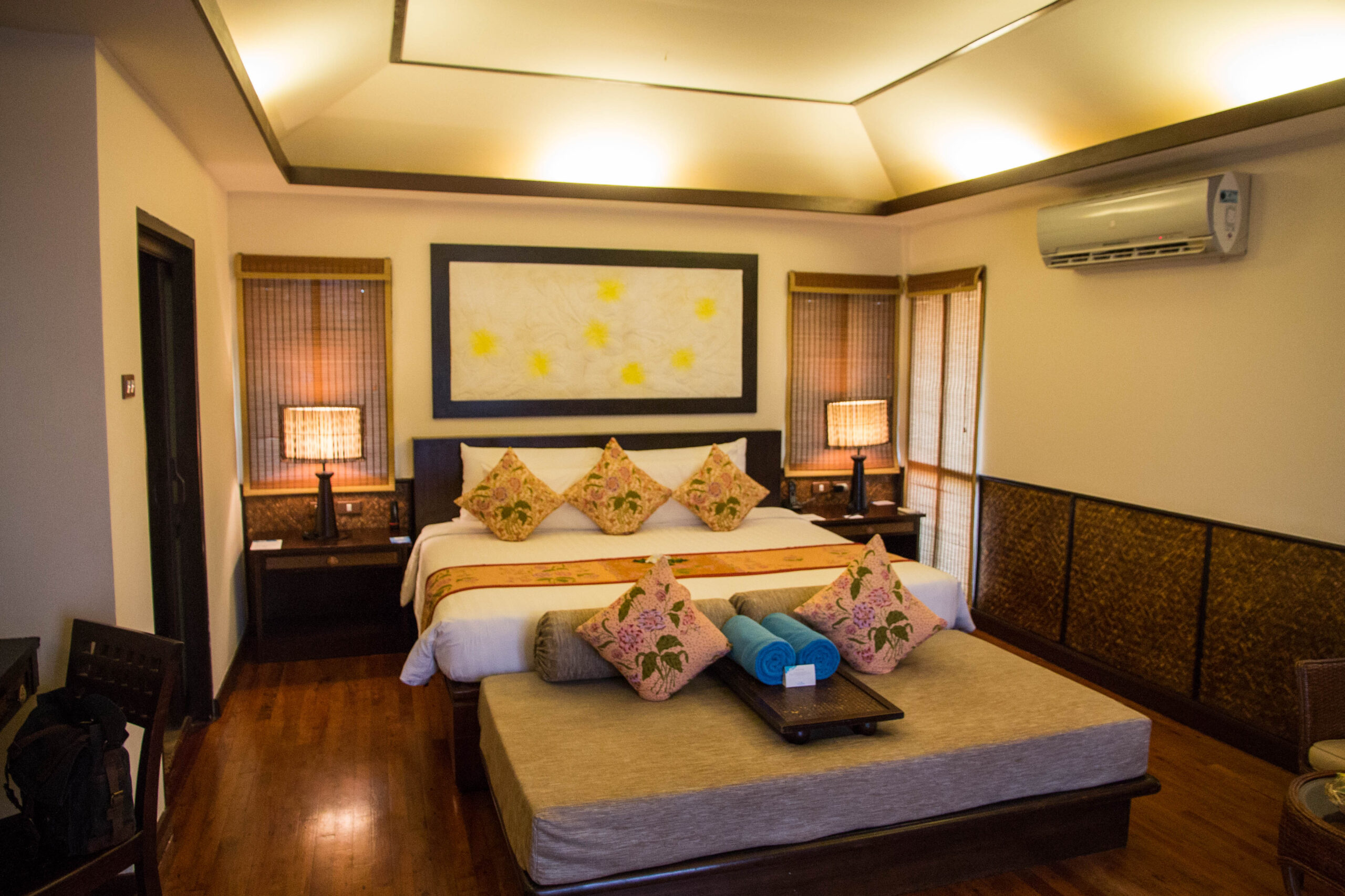 Bedroom in beachfront junior suite at SAii Phi Phi Island Village