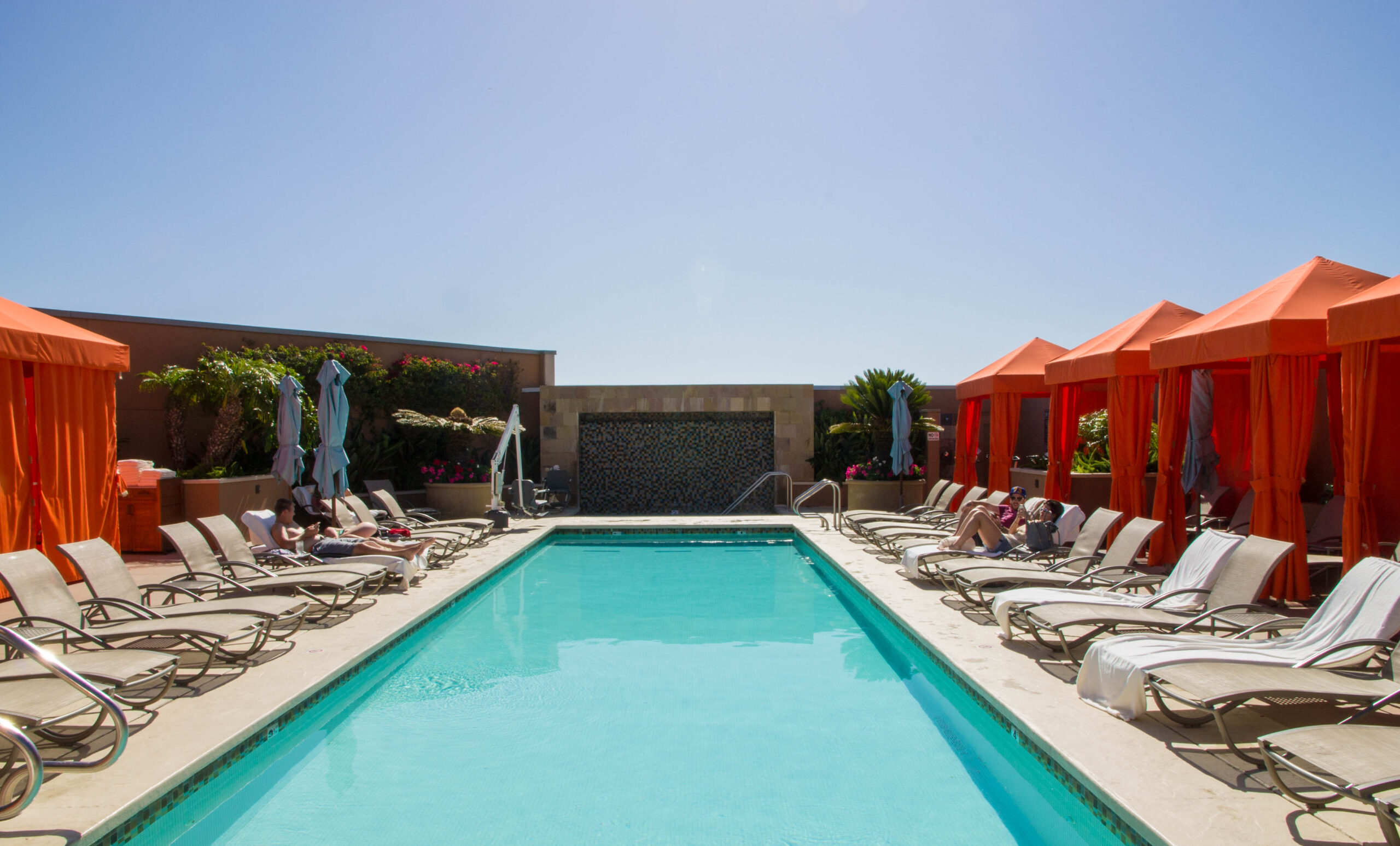 The rooftop pool at The Four Seasons Silicon Valley