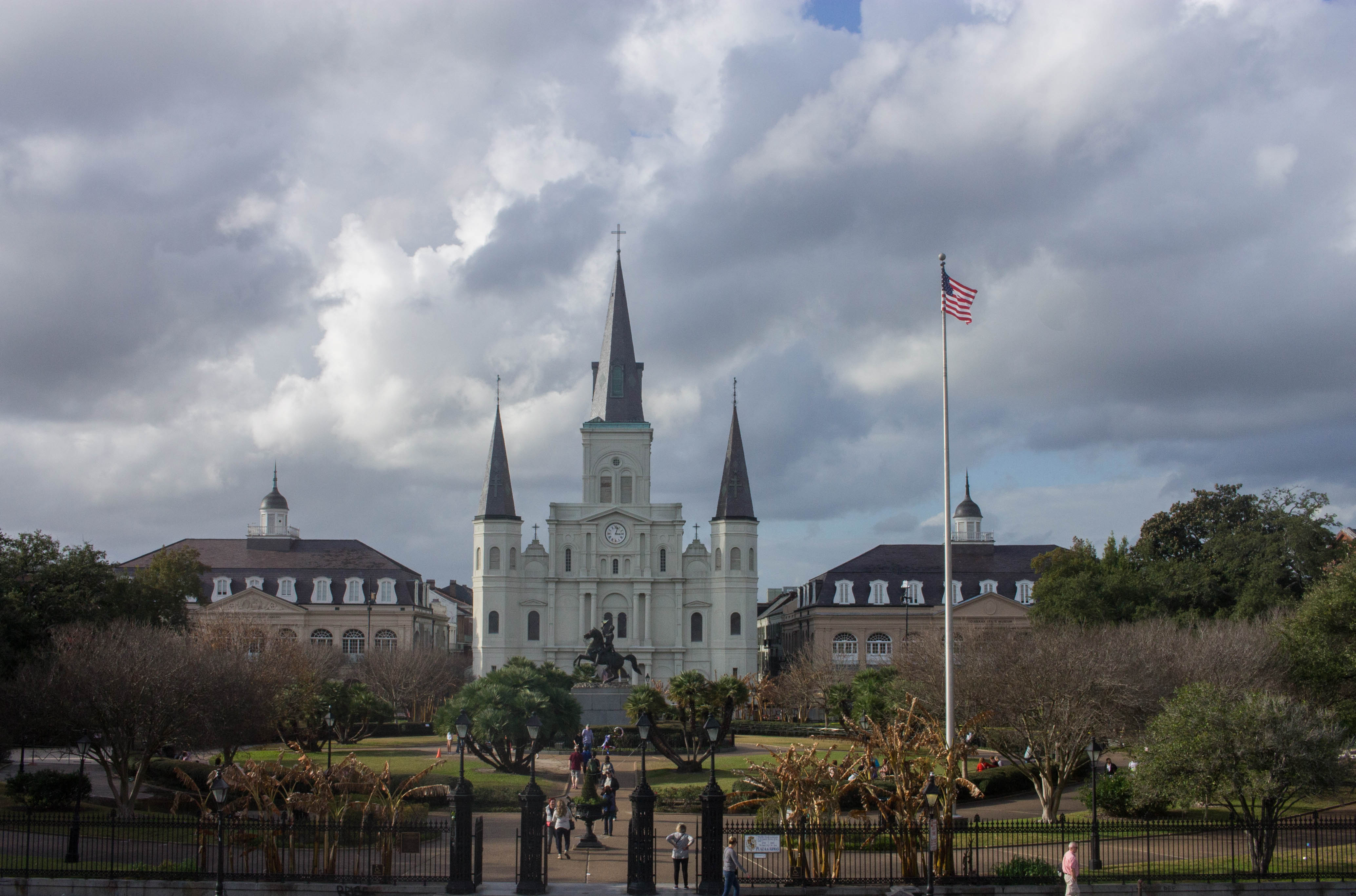 The iconic St. Louis Cathedral in New Orleans' Jackson Square