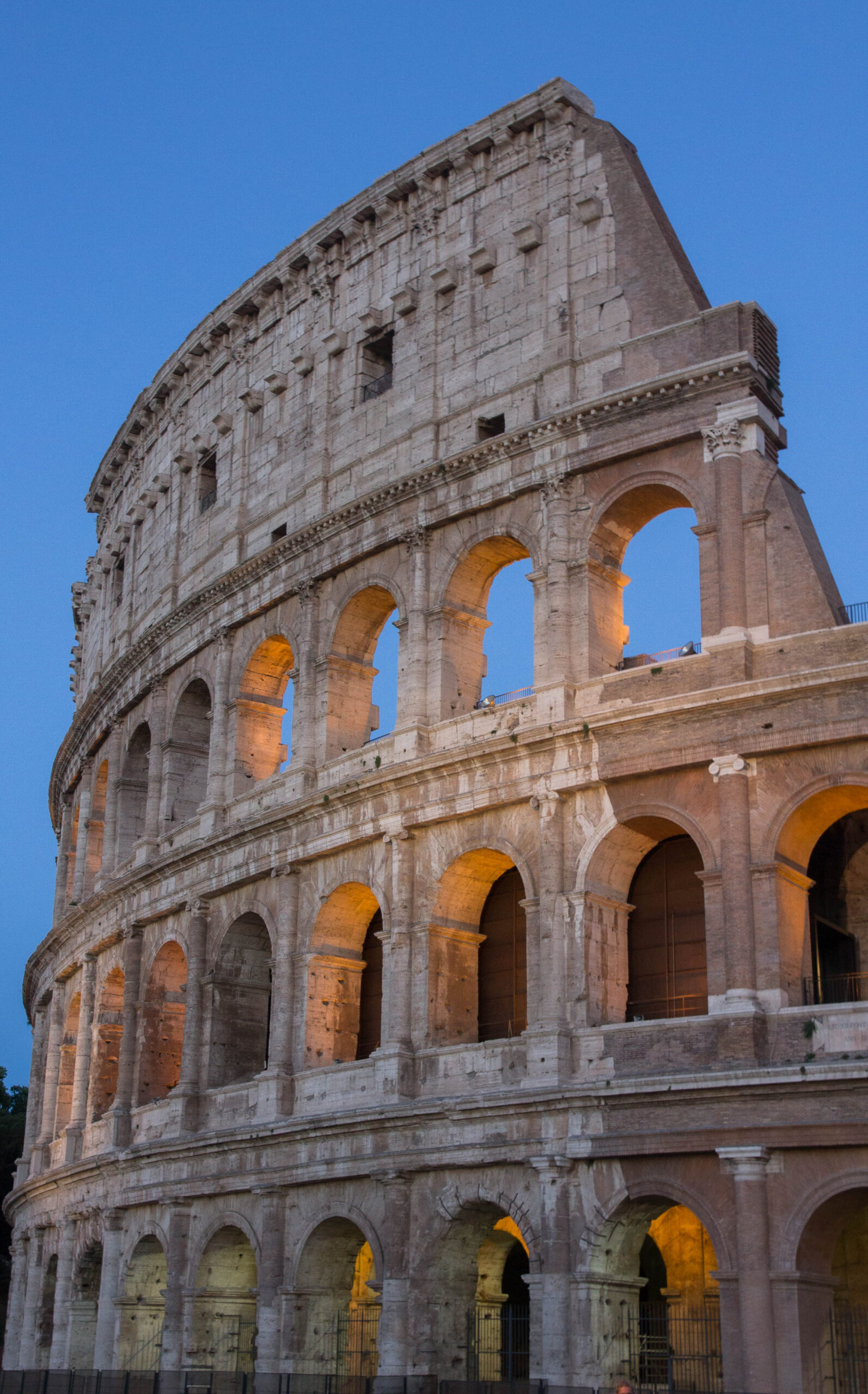 Close up view of the Colosseum