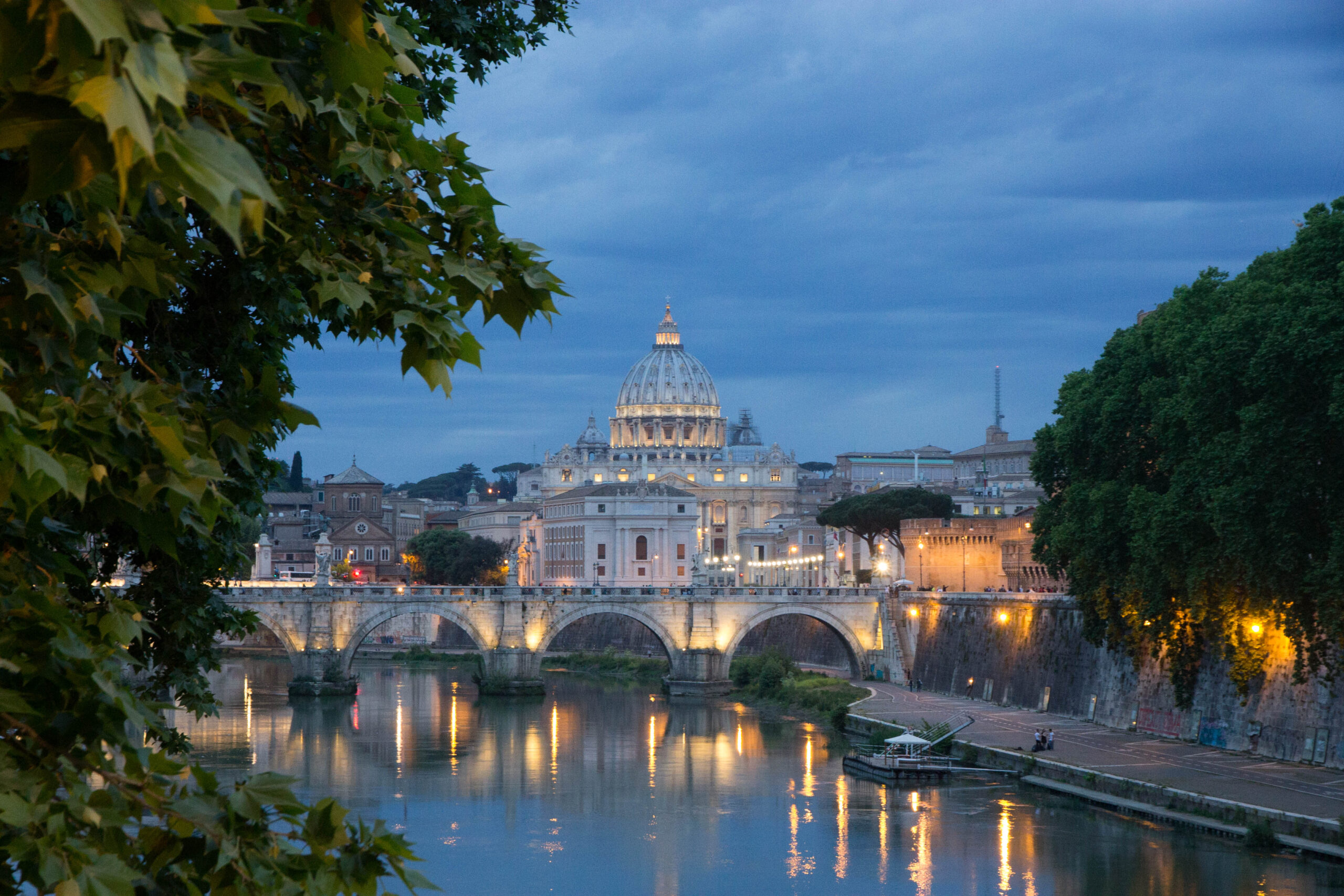 St. Peter's Basilica at night