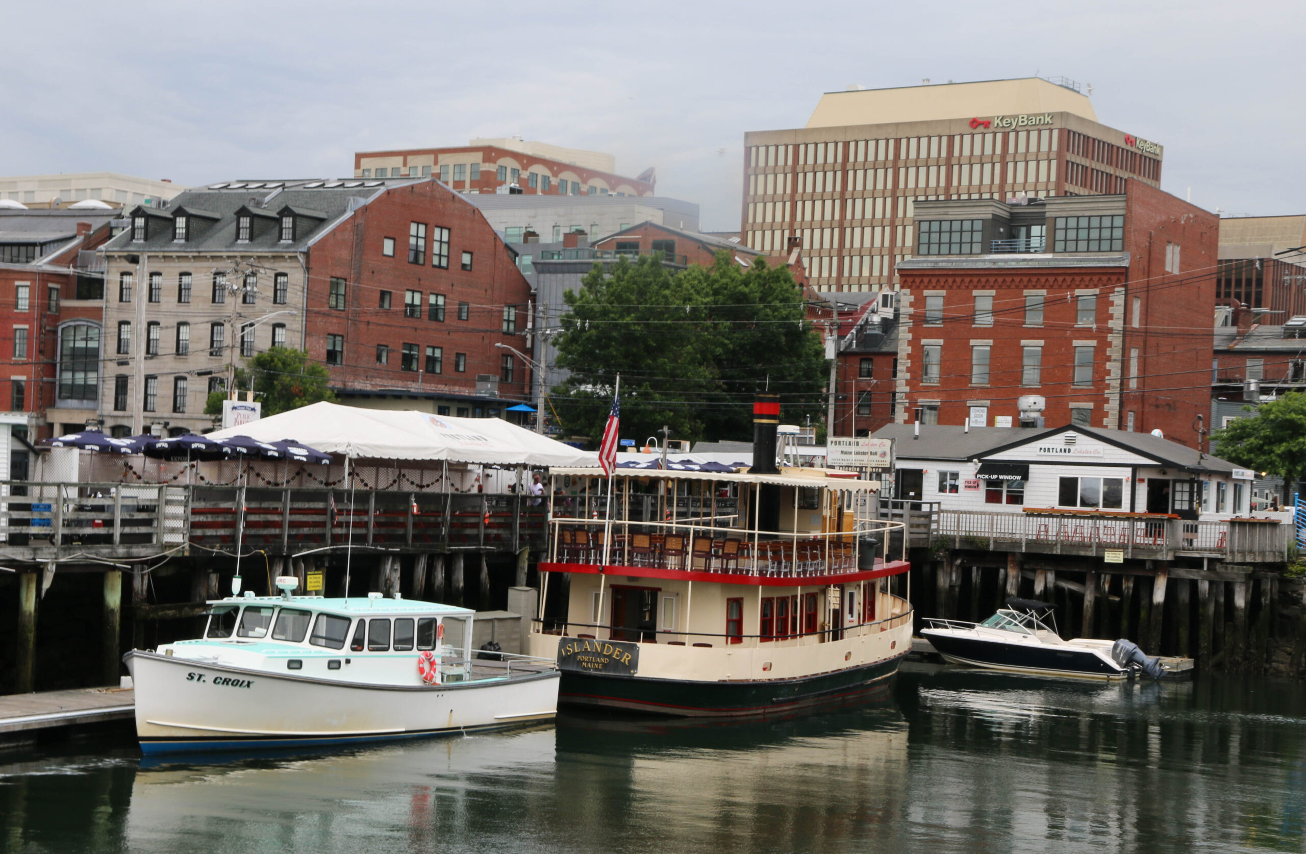 The waterfront area in Portland, Maine