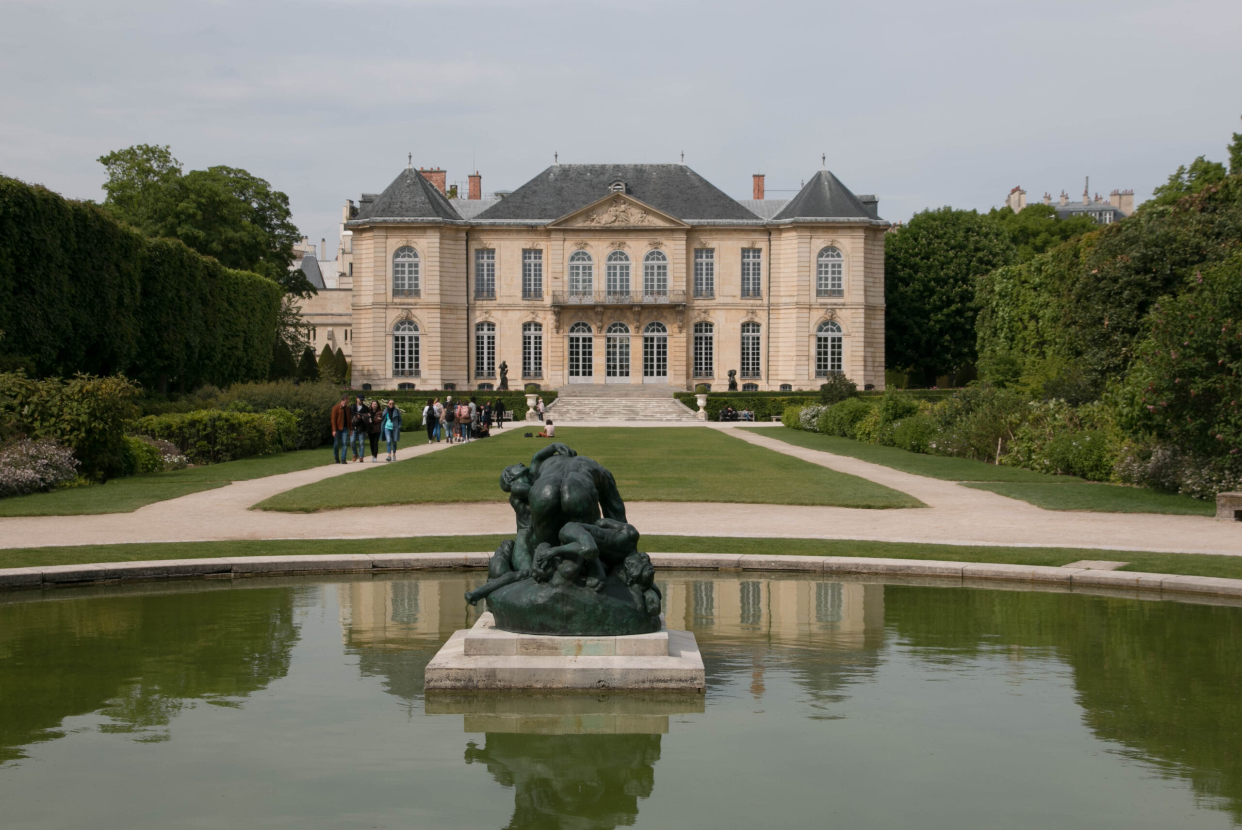 The exterior at the Rodin Museum in Paris