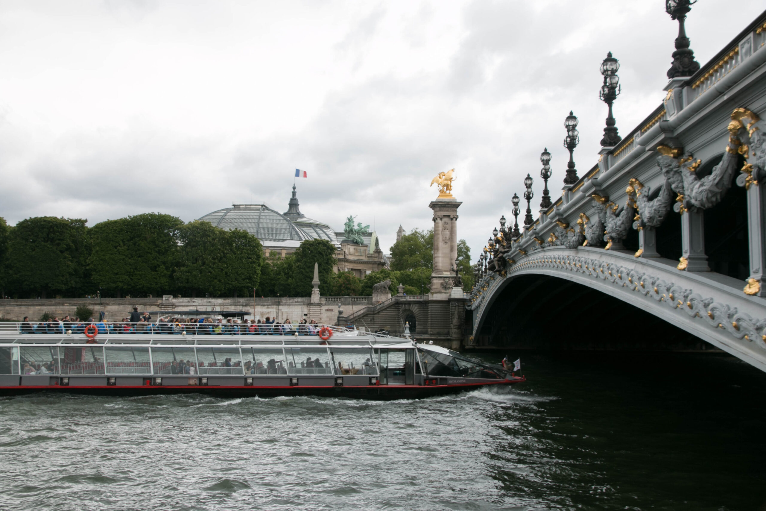 A boat on the Seine River in Paris