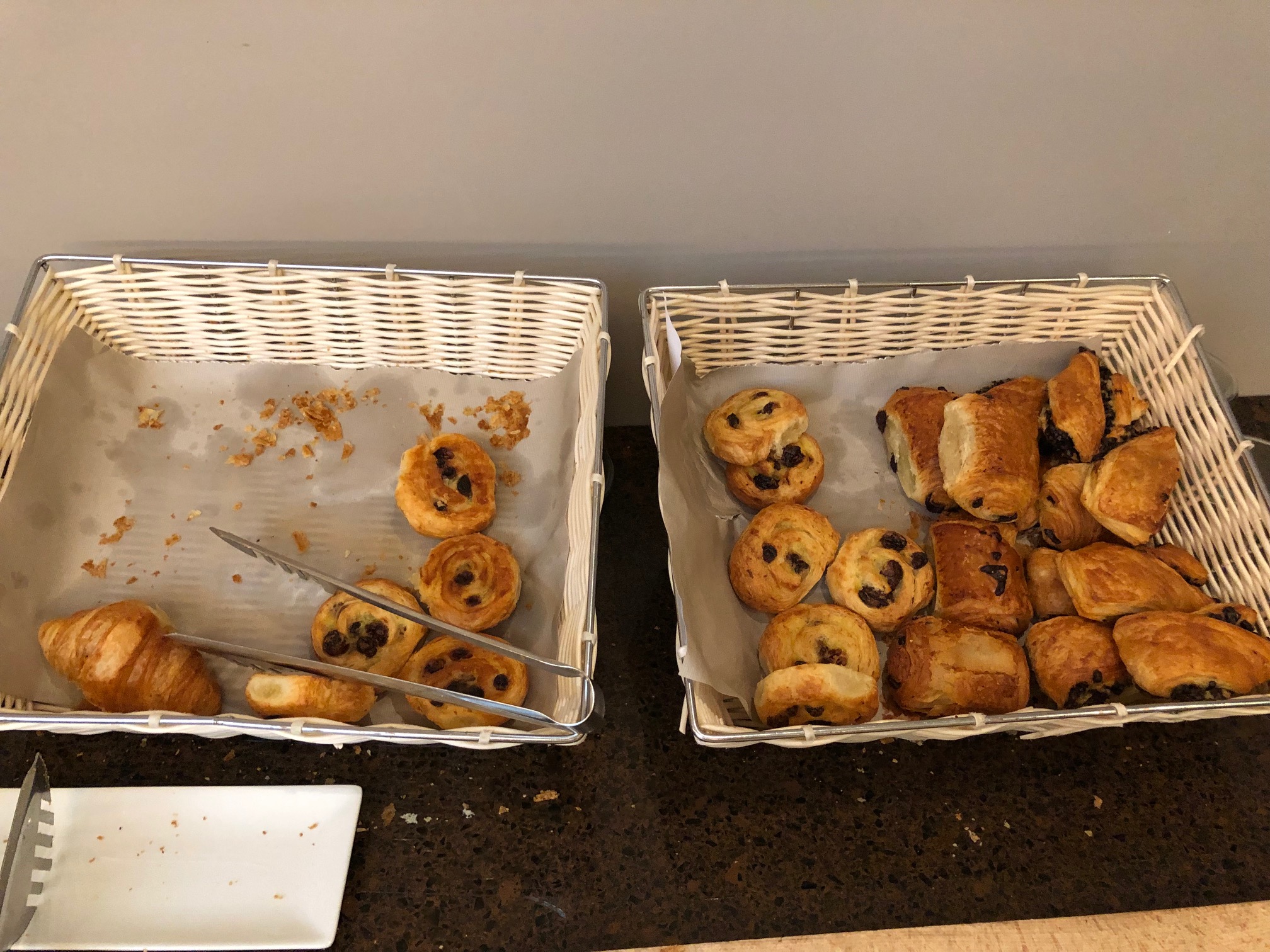 Breakfast pastries at Hotel Le Littre