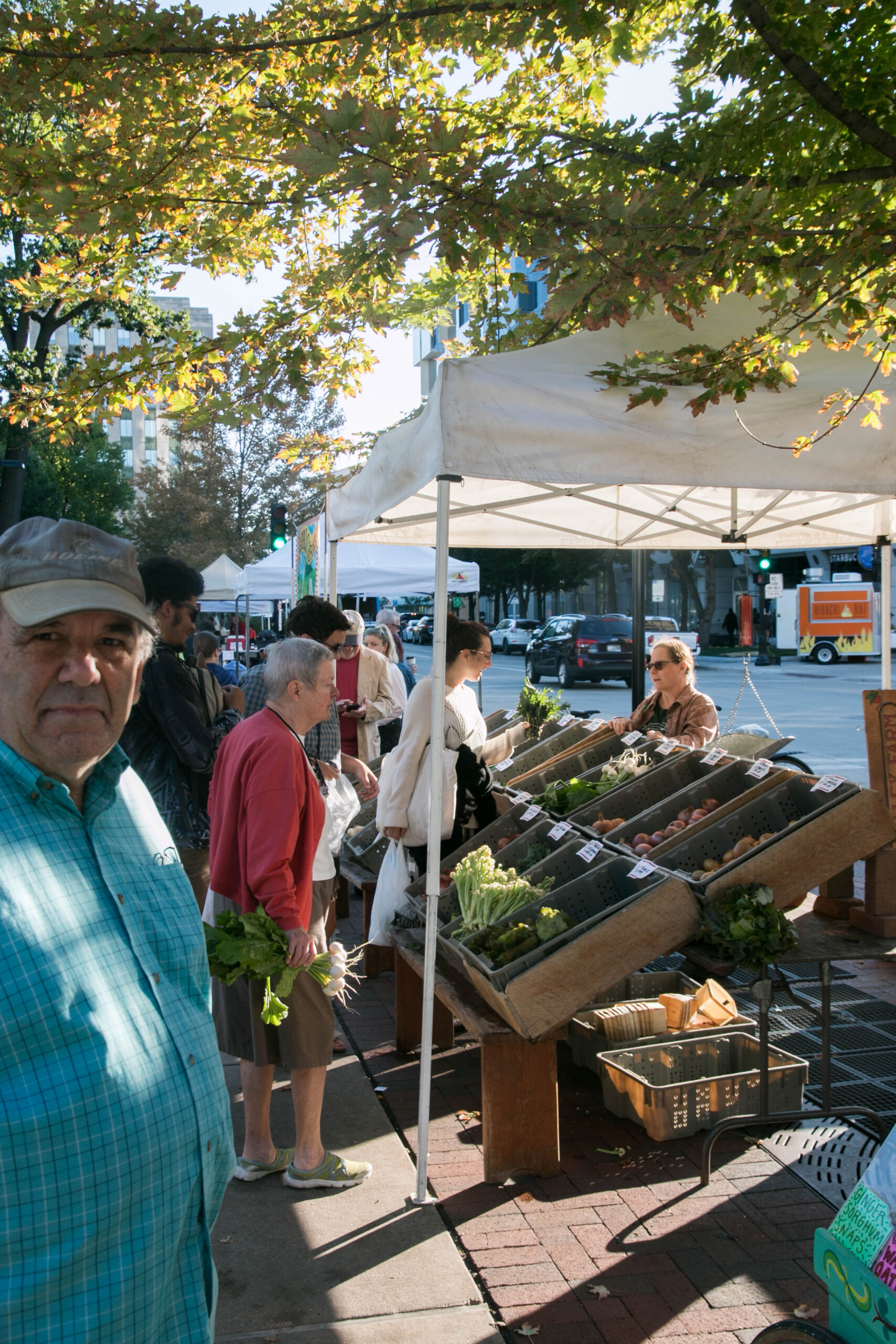 The farmer's market in Madison, Wisconsin