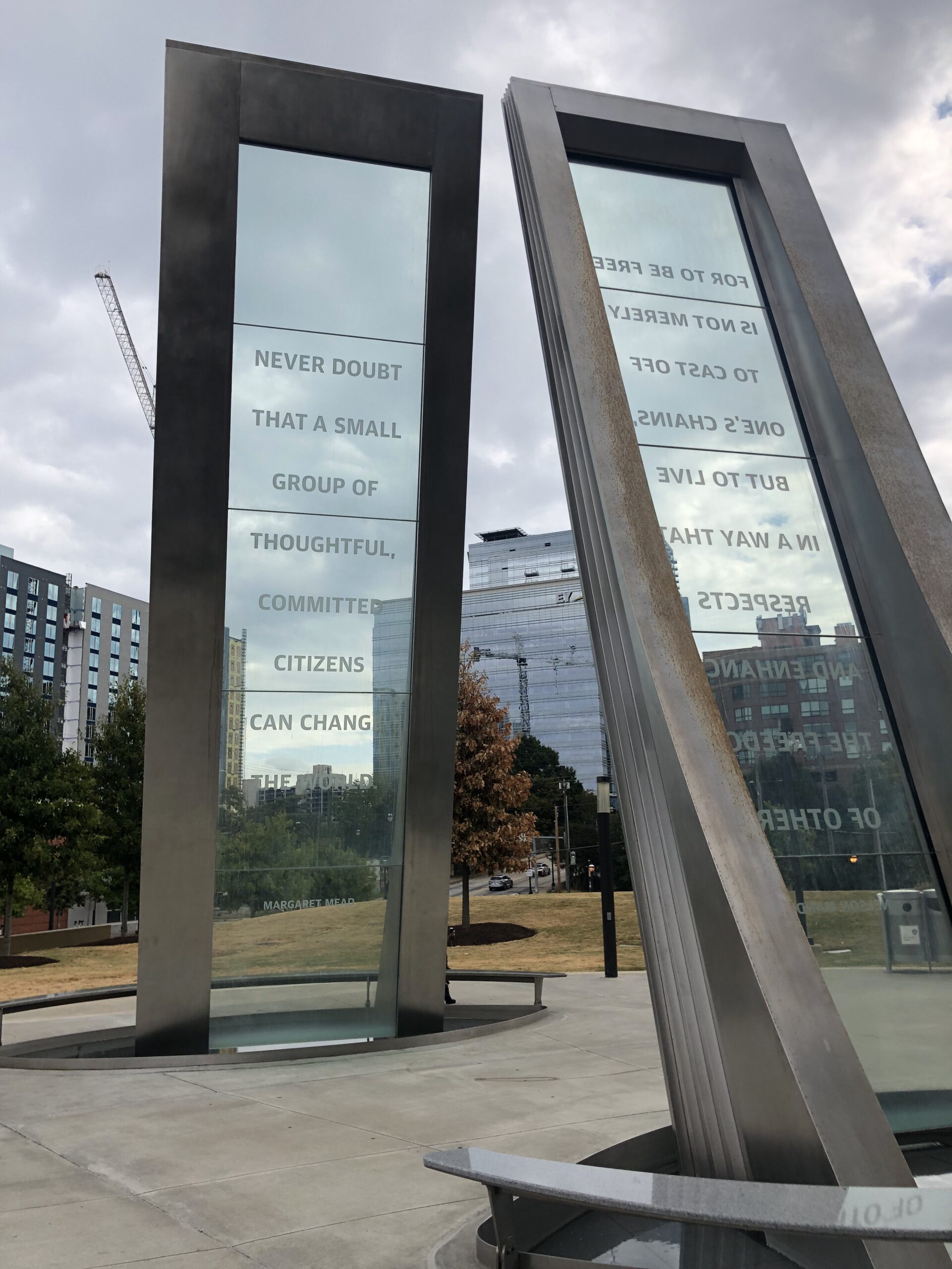 Outdoor memorial at the National Center for Civil and Human Rights